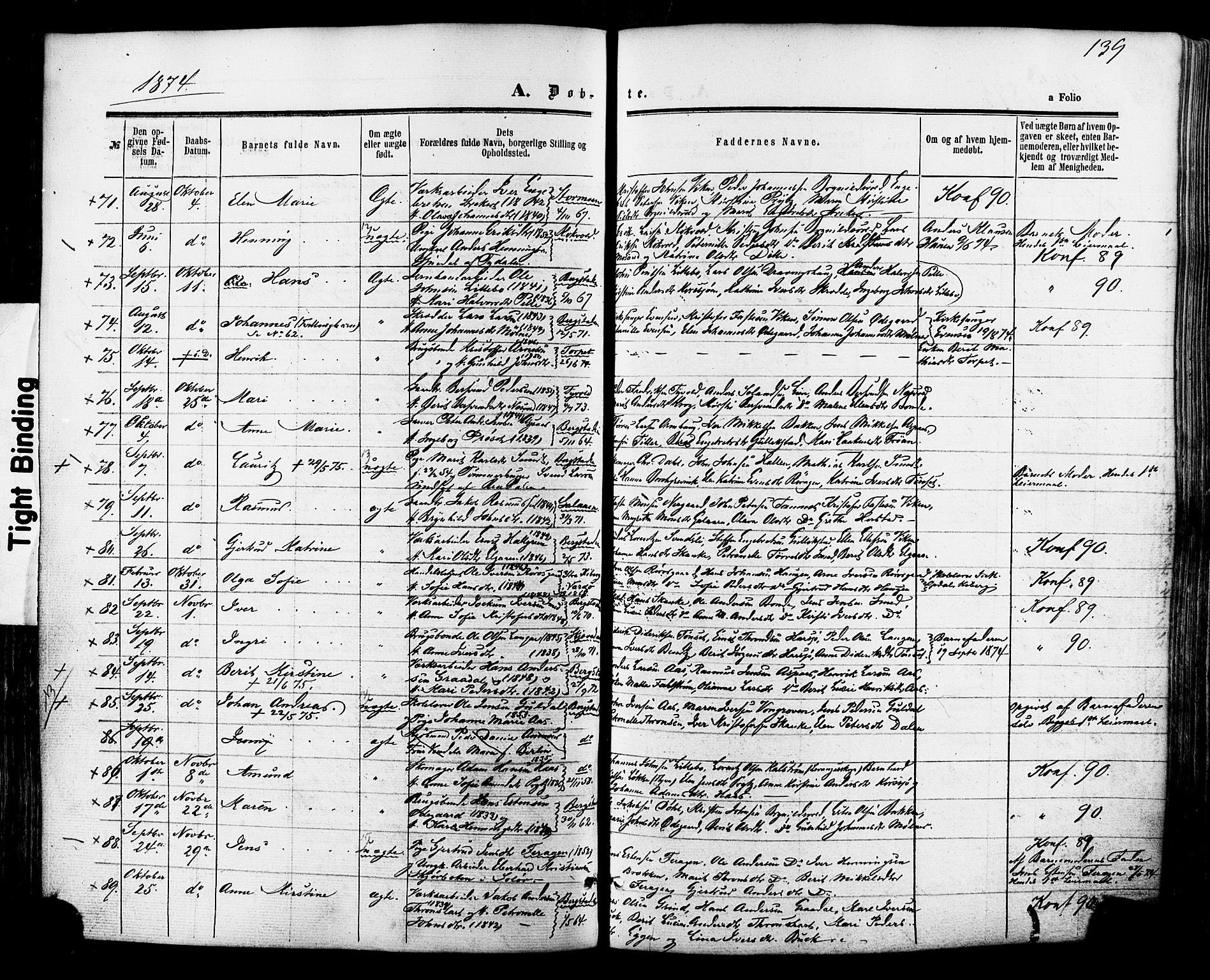 Ministerialprotokoller, klokkerbøker og fødselsregistre - Sør-Trøndelag, SAT/A-1456/681/L0932: Ministerialbok nr. 681A10, 1860-1878, s. 139
