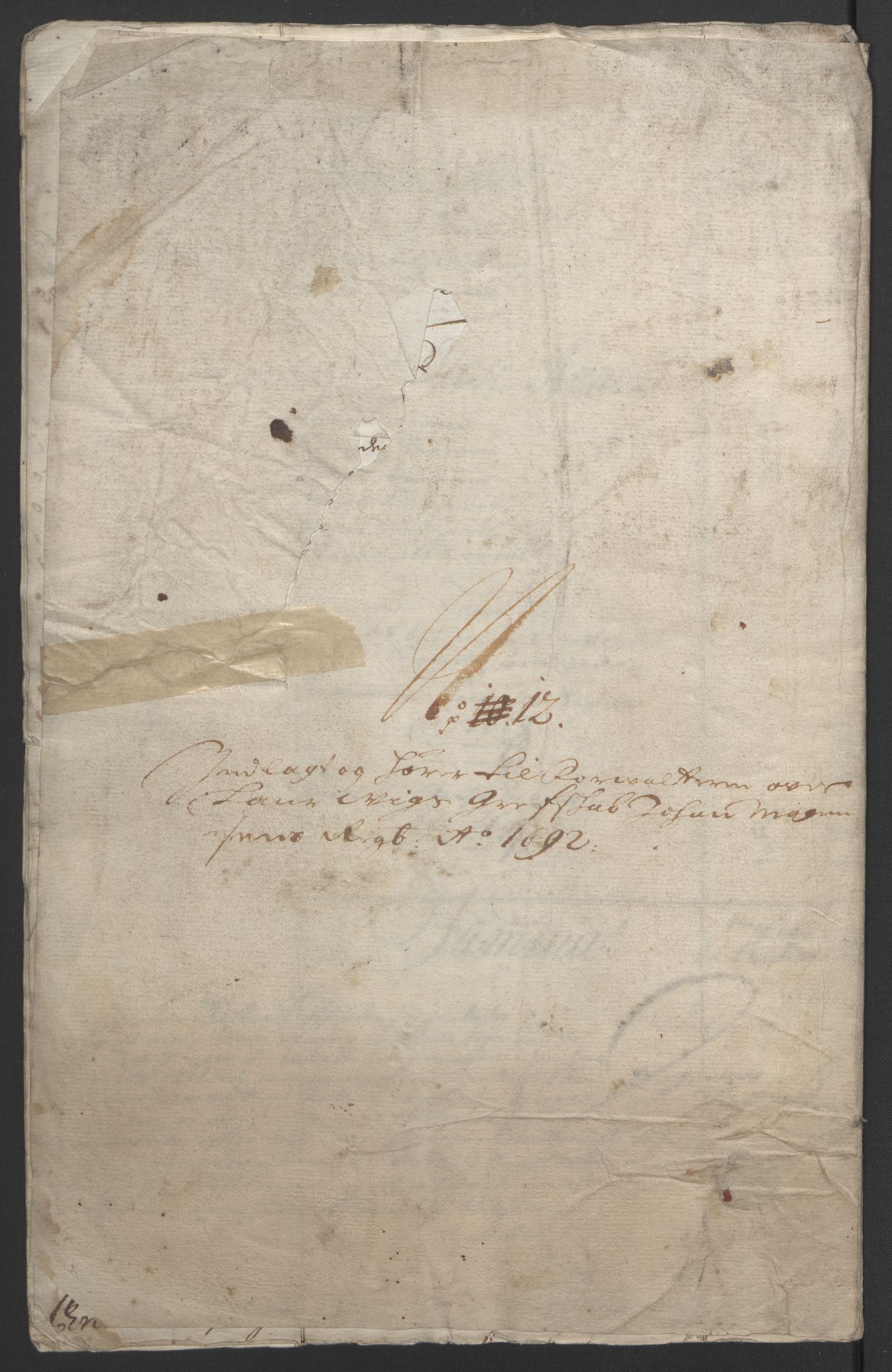 Rentekammeret inntil 1814, Reviderte regnskaper, Fogderegnskap, RA/EA-4092/R33/L1973: Fogderegnskap Larvik grevskap, 1692, s. 235