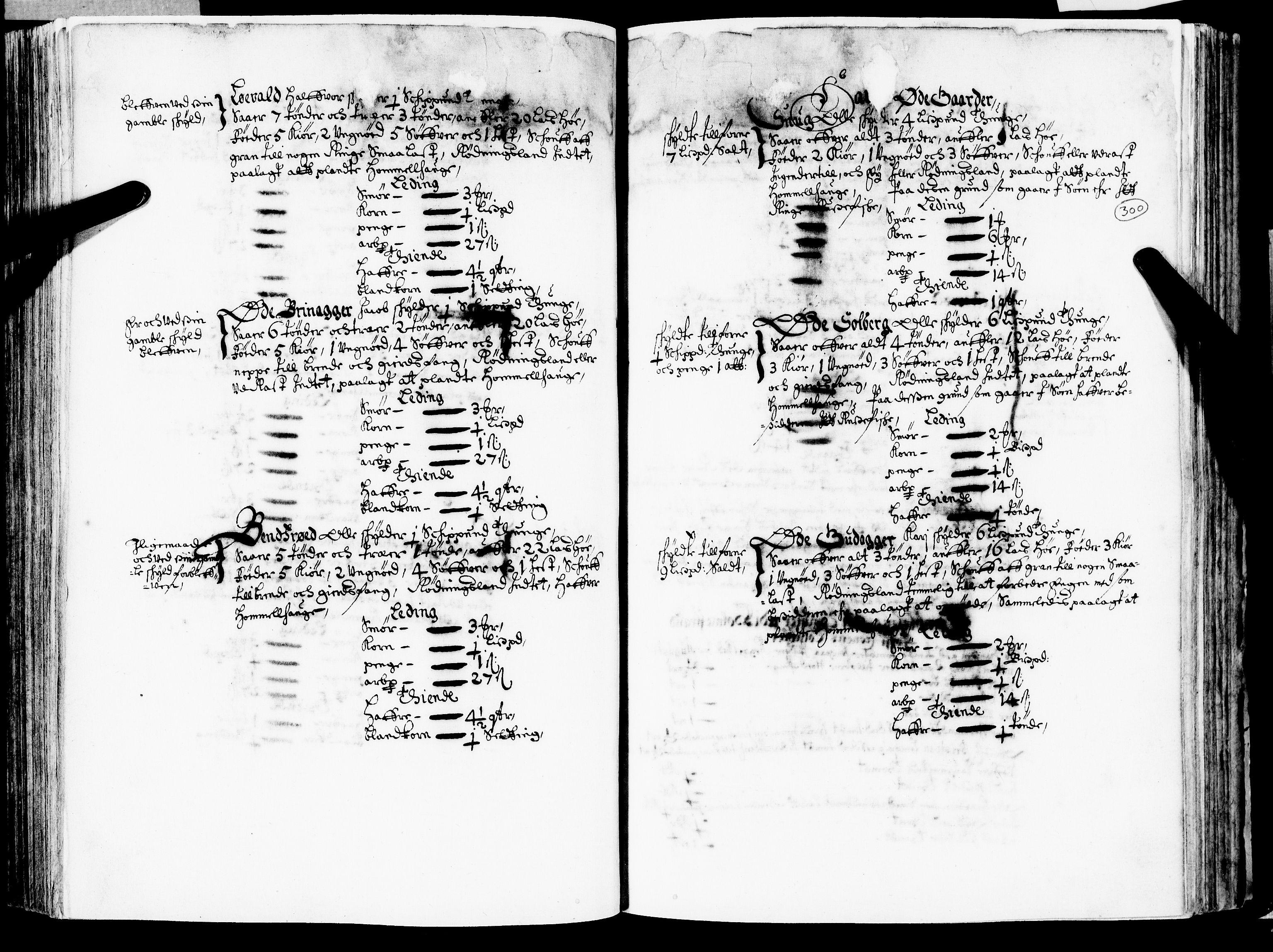 Rentekammeret inntil 1814, Realistisk ordnet avdeling, RA/EA-4070/N/Nb/Nba/L0020: Tønsberg len, 2. del, 1668, s. 299b-300a