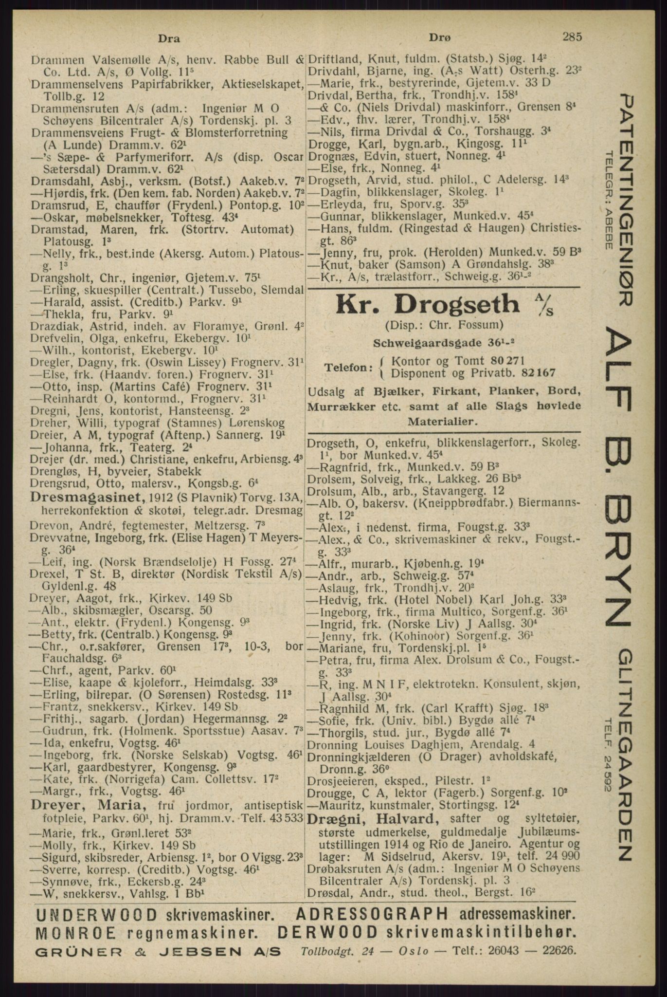 Kristiania/Oslo adressebok, PUBL/-, 1929, s. 285