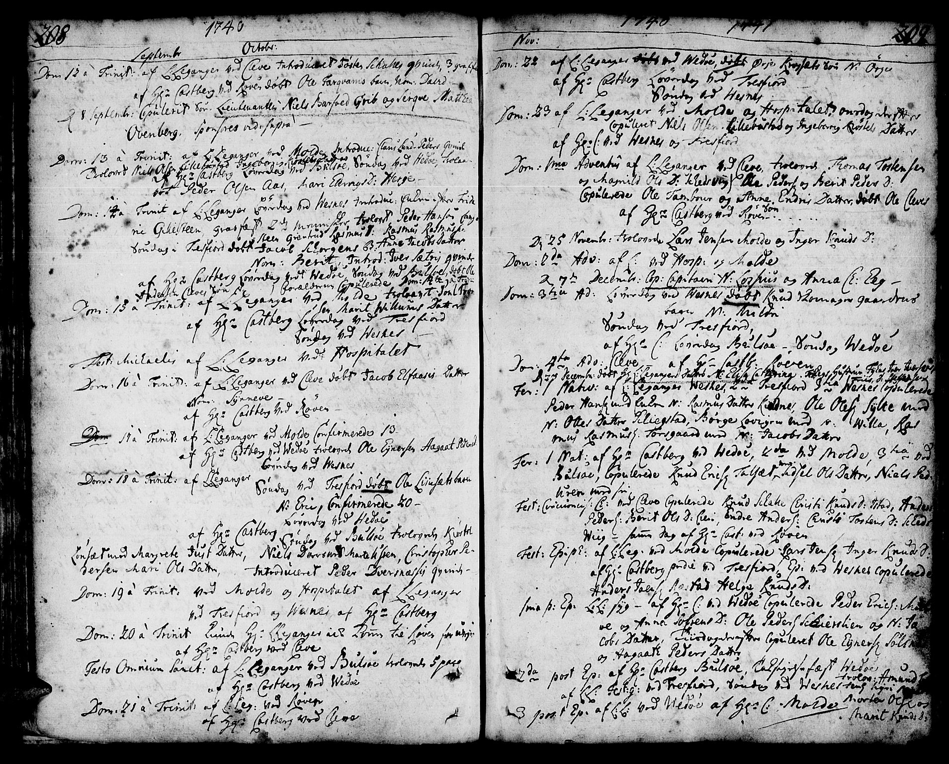 Ministerialprotokoller, klokkerbøker og fødselsregistre - Møre og Romsdal, AV/SAT-A-1454/547/L0599: Ministerialbok nr. 547A01, 1721-1764, s. 208-209