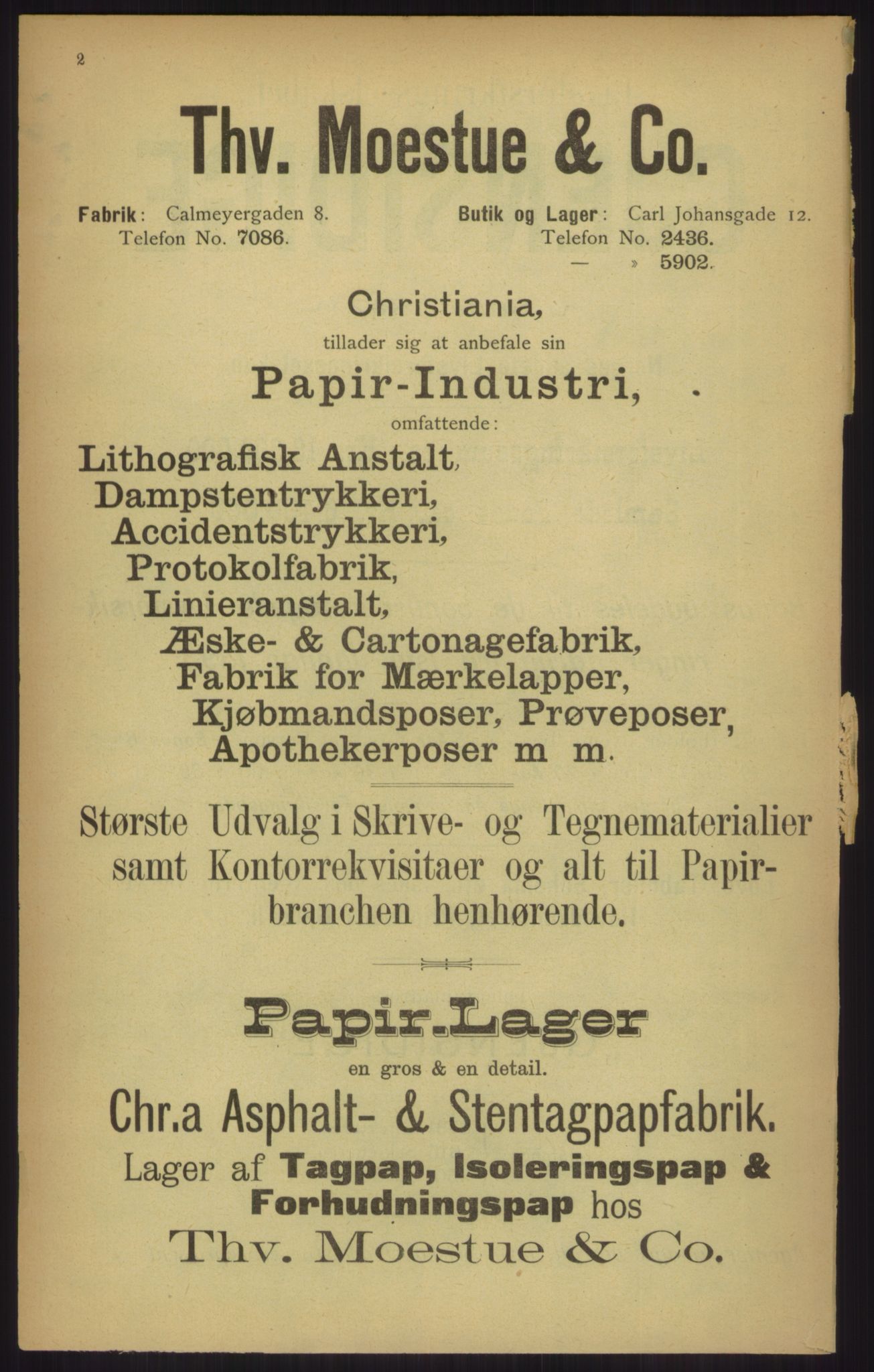 Kristiania/Oslo adressebok, PUBL/-, 1903, s. 2