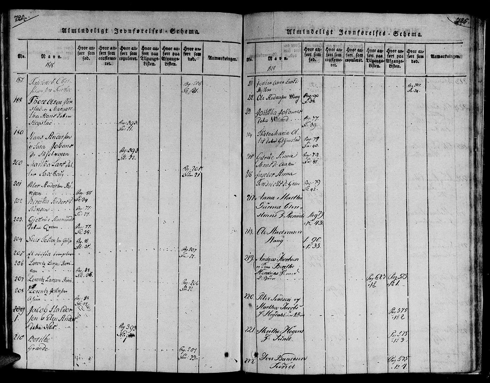 Ministerialprotokoller, klokkerbøker og fødselsregistre - Nord-Trøndelag, SAT/A-1458/730/L0275: Ministerialbok nr. 730A04, 1816-1822, s. 724-725