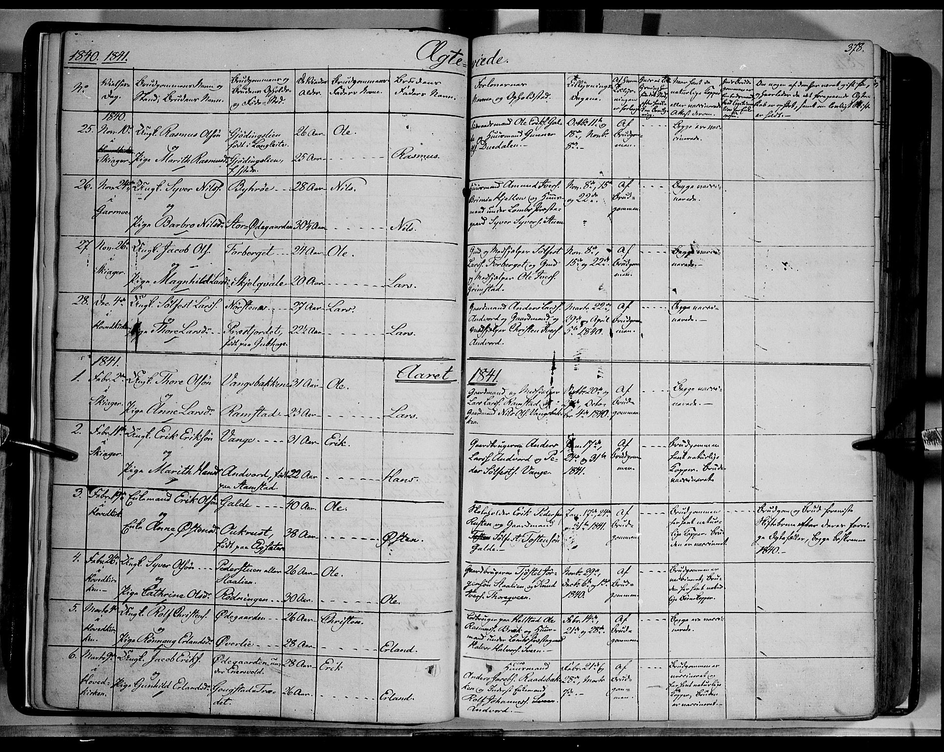 Lom prestekontor, AV/SAH-PREST-070/K/L0006: Ministerialbok nr. 6B, 1837-1863, s. 378