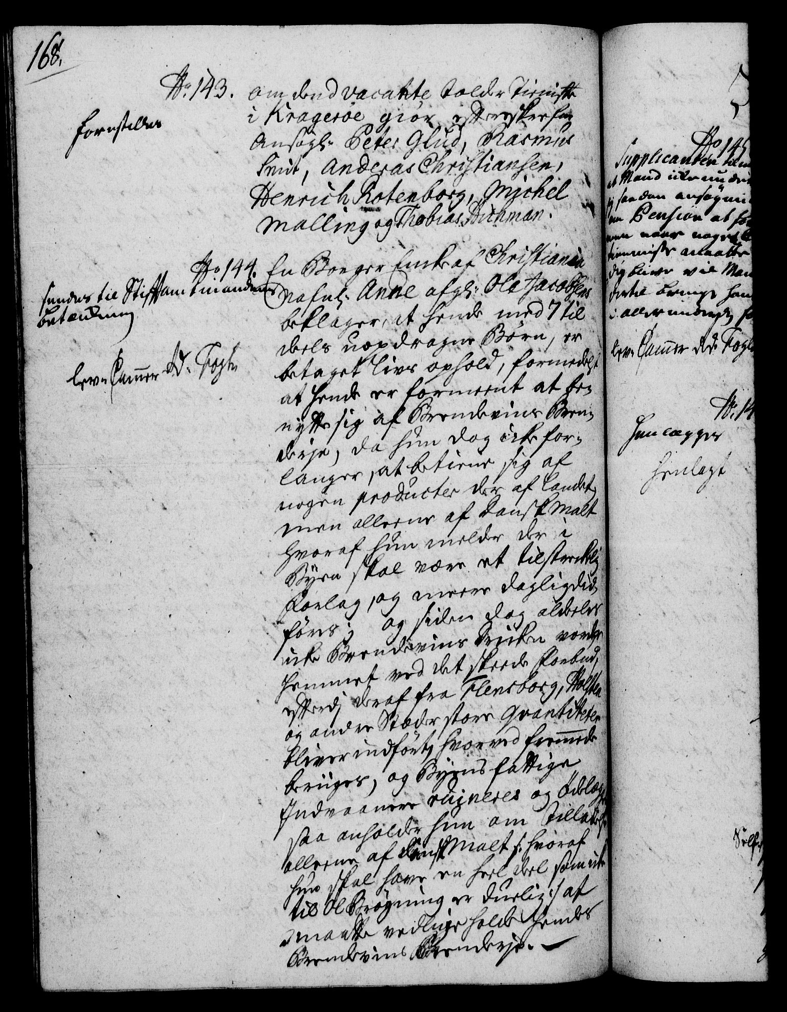 Rentekammeret, Kammerkanselliet, RA/EA-3111/G/Gh/Gha/L0023: Norsk ekstraktmemorialprotokoll (merket RK 53.68), 1741-1742, s. 168