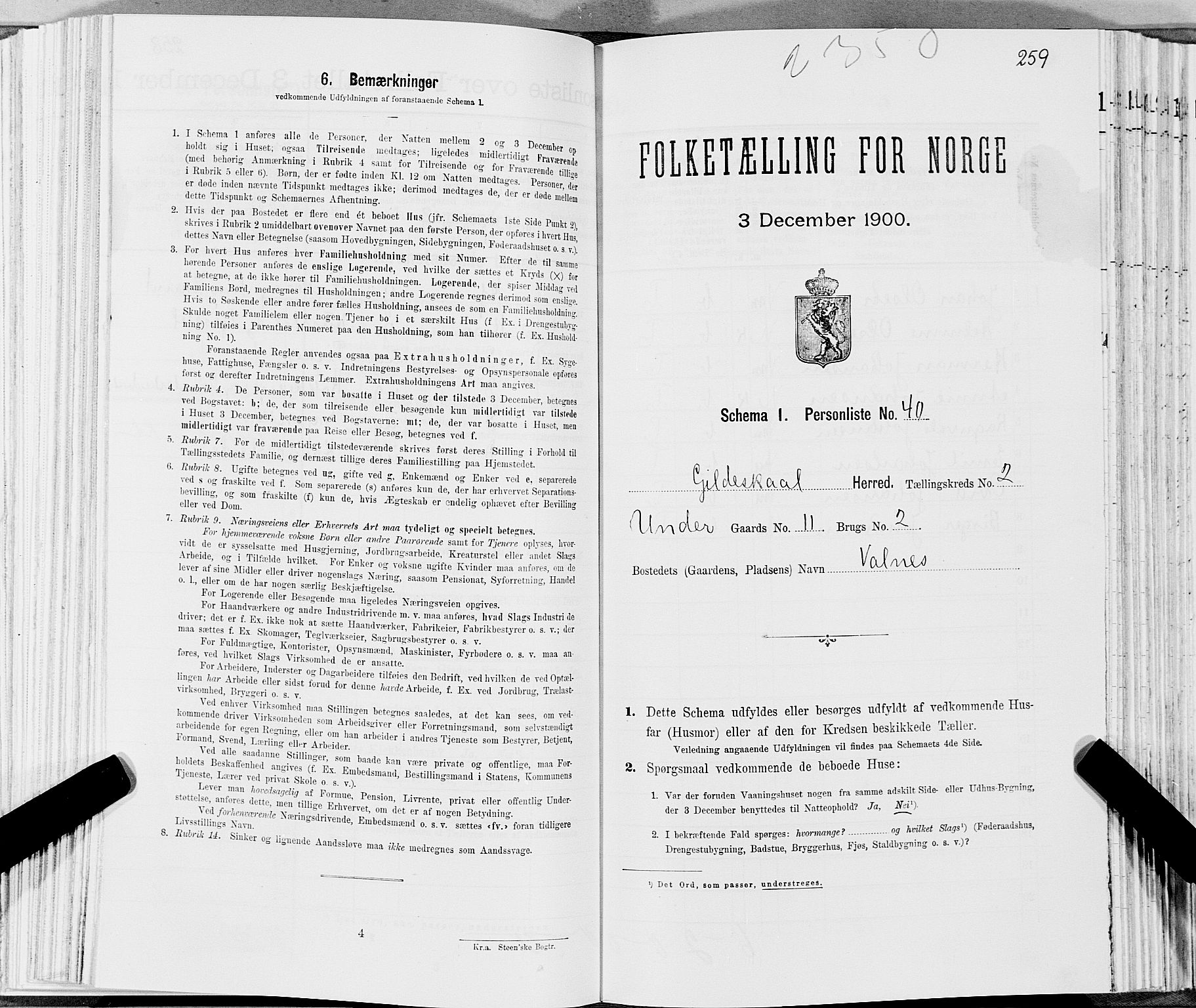 SAT, Folketelling 1900 for 1838 Gildeskål herred, 1900, s. 302
