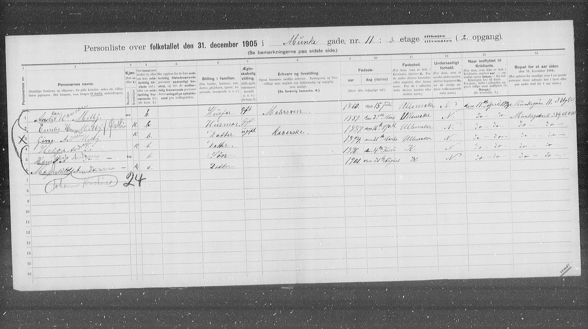 OBA, Kommunal folketelling 31.12.1905 for Kristiania kjøpstad, 1905, s. 35773