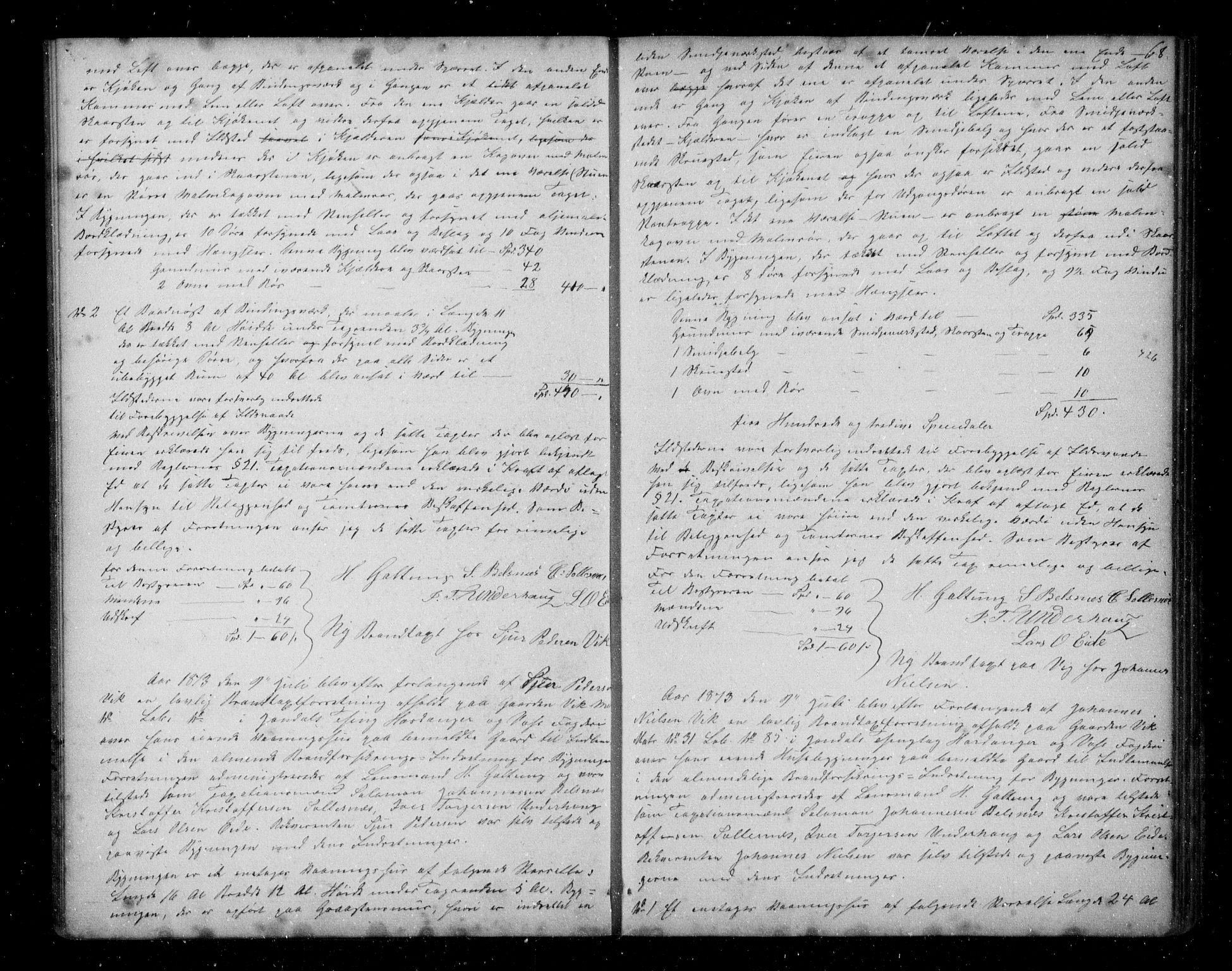 Lensmannen i Jondal, AV/SAB-A-33101/0012/L0001: Branntakstprotokoll, 1846-1885, s. 67b-68a