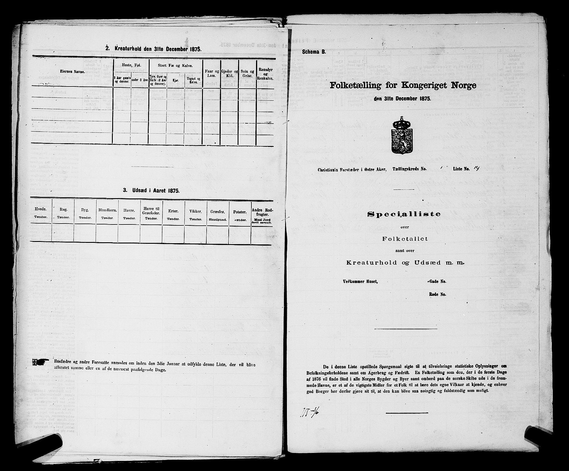 RA, Folketelling 1875 for 0218bP Østre Aker prestegjeld, 1875, s. 207