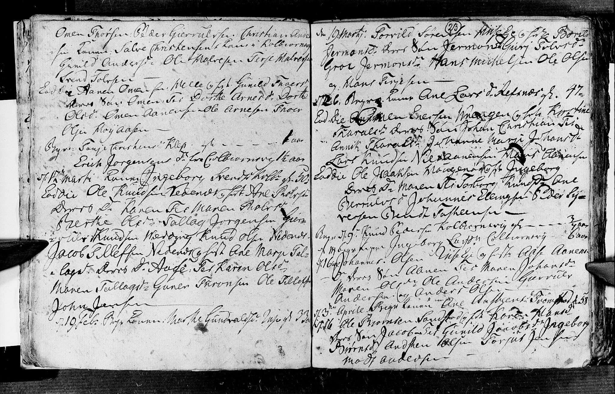 Øyestad sokneprestkontor, SAK/1111-0049/F/Fb/L0002: Klokkerbok nr. B 2, 1795-1807, s. 23