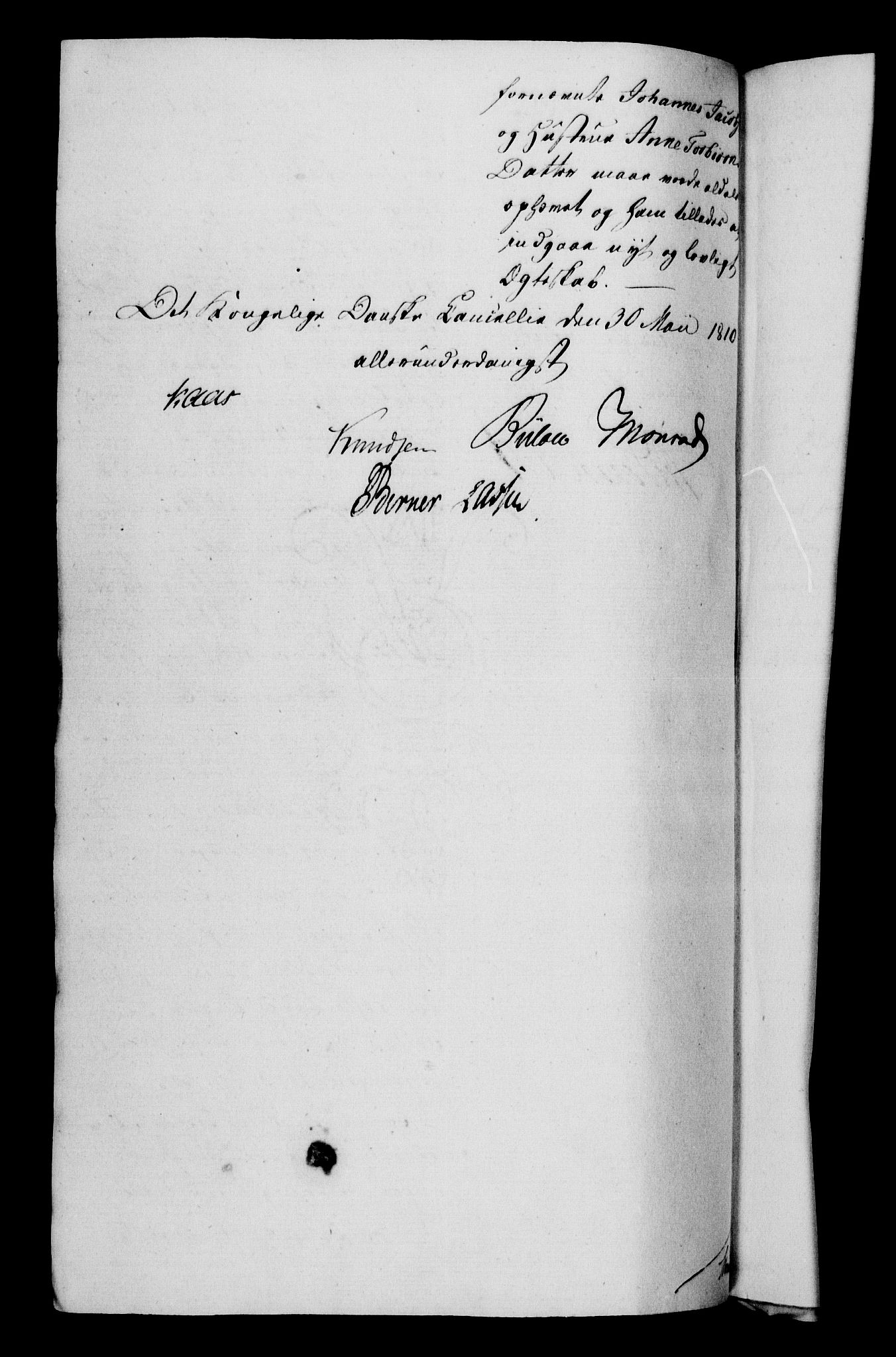 Danske Kanselli 1800-1814, AV/RA-EA-3024/H/Hf/Hfa/Hfab/L0011: Forestillinger, 1810, s. 135a