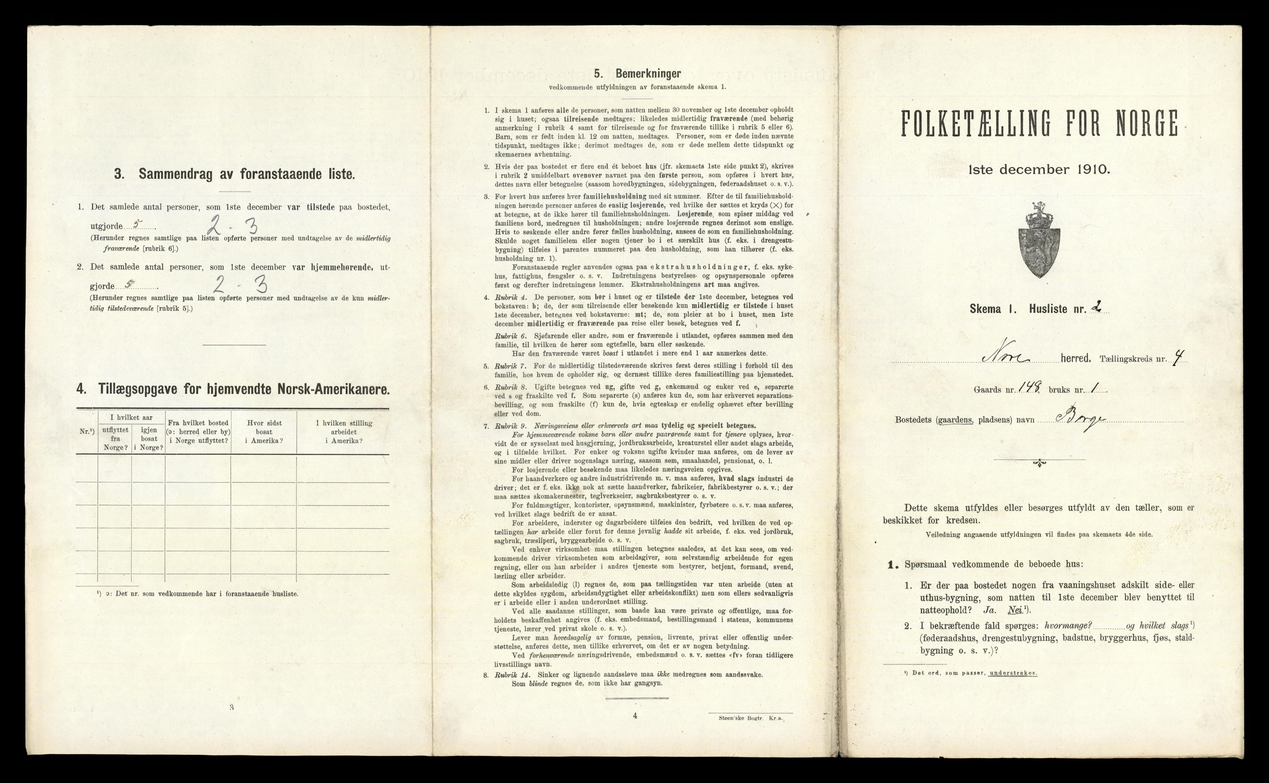 RA, Folketelling 1910 for 0633 Nore herred, 1910, s. 307