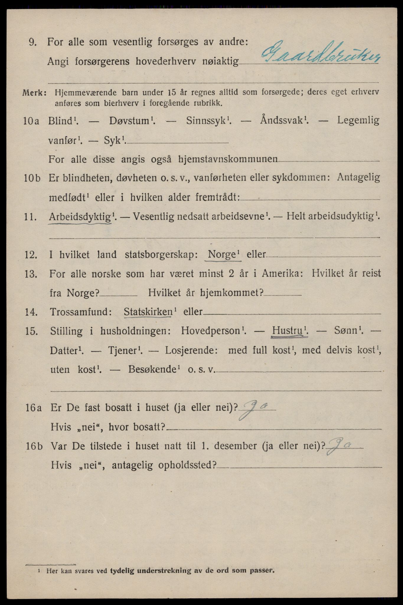 SAST, Folketelling 1920 for 1155 Vats herred, 1920, s. 1872