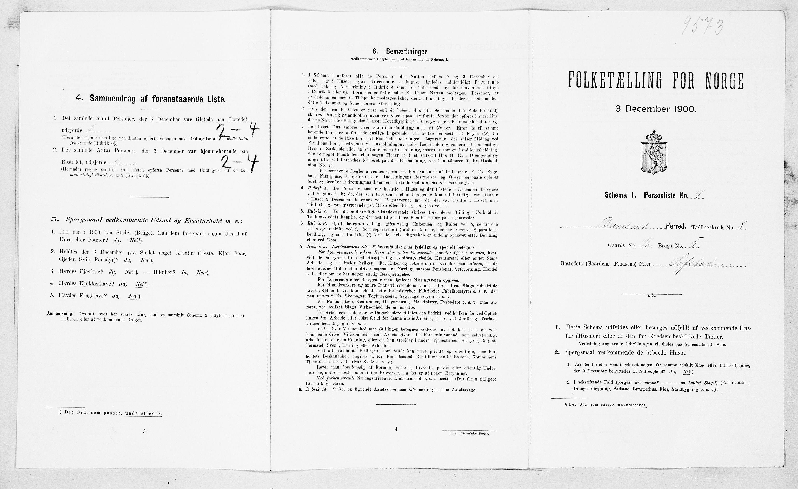 SAT, Folketelling 1900 for 1554 Bremsnes herred, 1900, s. 855