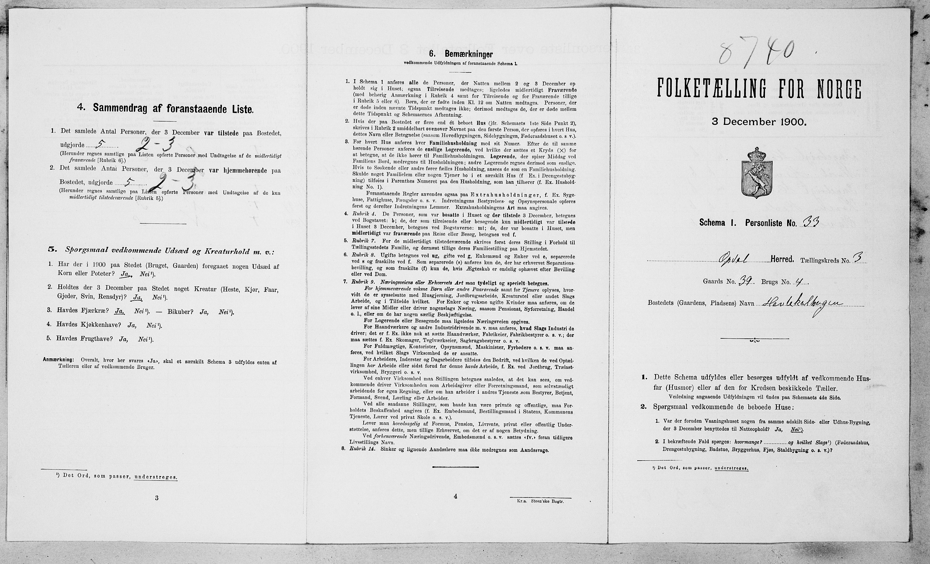 SAT, Folketelling 1900 for 1634 Oppdal herred, 1900, s. 360