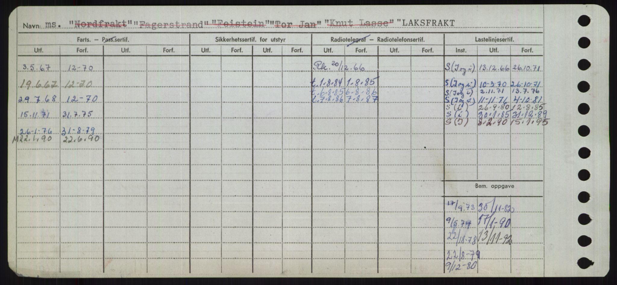 Sjøfartsdirektoratet med forløpere, Skipsmålingen, RA/S-1627/H/Ha/L0003/0002: Fartøy, Hilm-Mar / Fartøy, Kom-Mar, s. 274