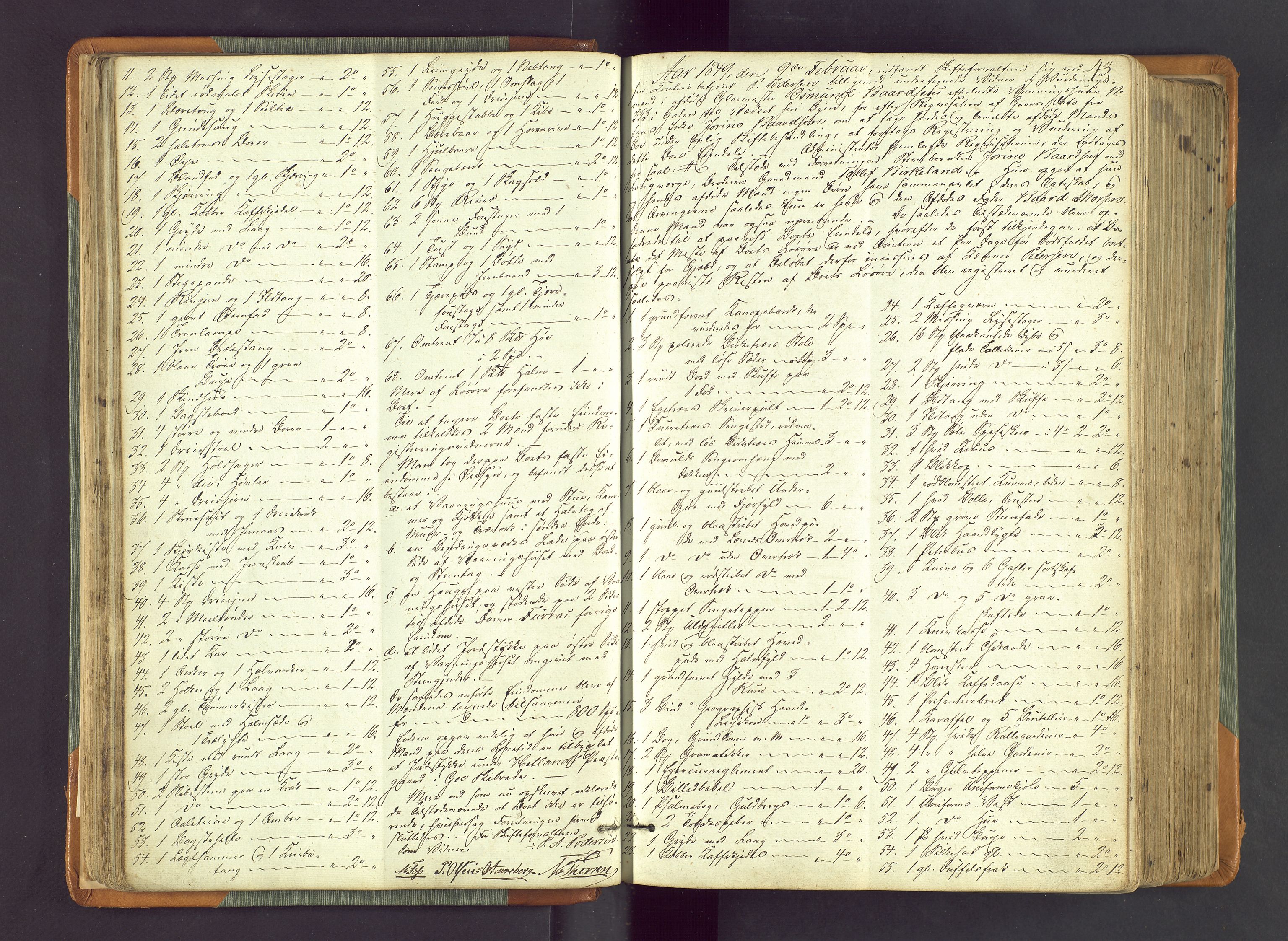 Stavanger byfogd, AV/SAST-A-101408/001/5/50/503BA/L0002: Registreringsprotokoll, 1846-1864, s. 43