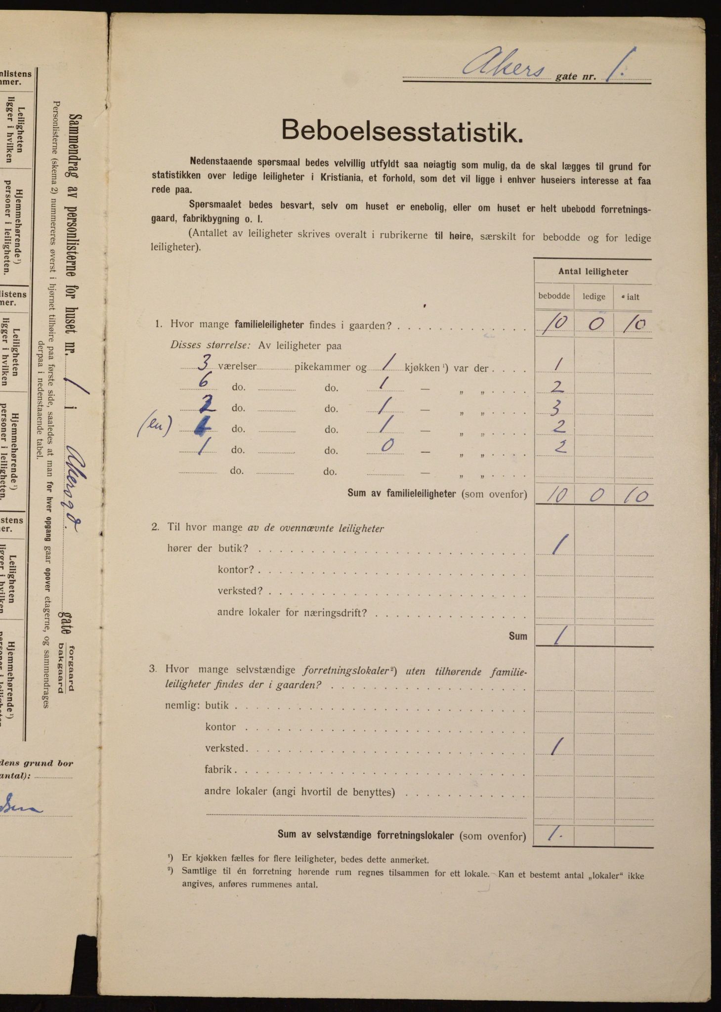 OBA, Kommunal folketelling 1.2.1912 for Kristiania, 1912, s. 305