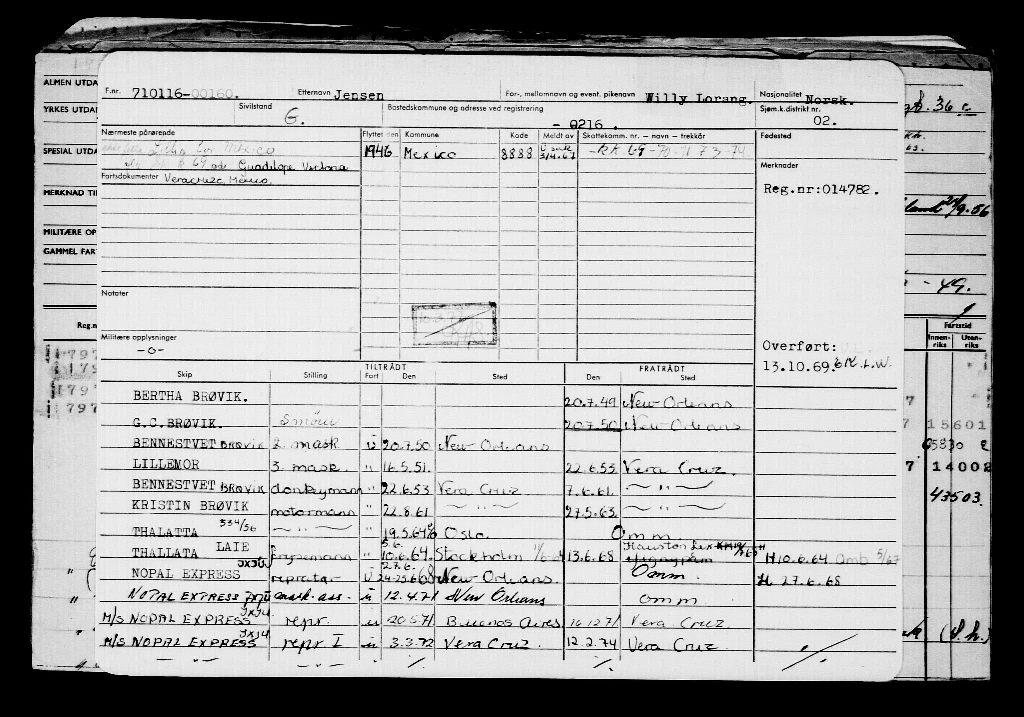 Direktoratet for sjømenn, AV/RA-S-3545/G/Gb/L0136: Hovedkort, 1916, s. 367