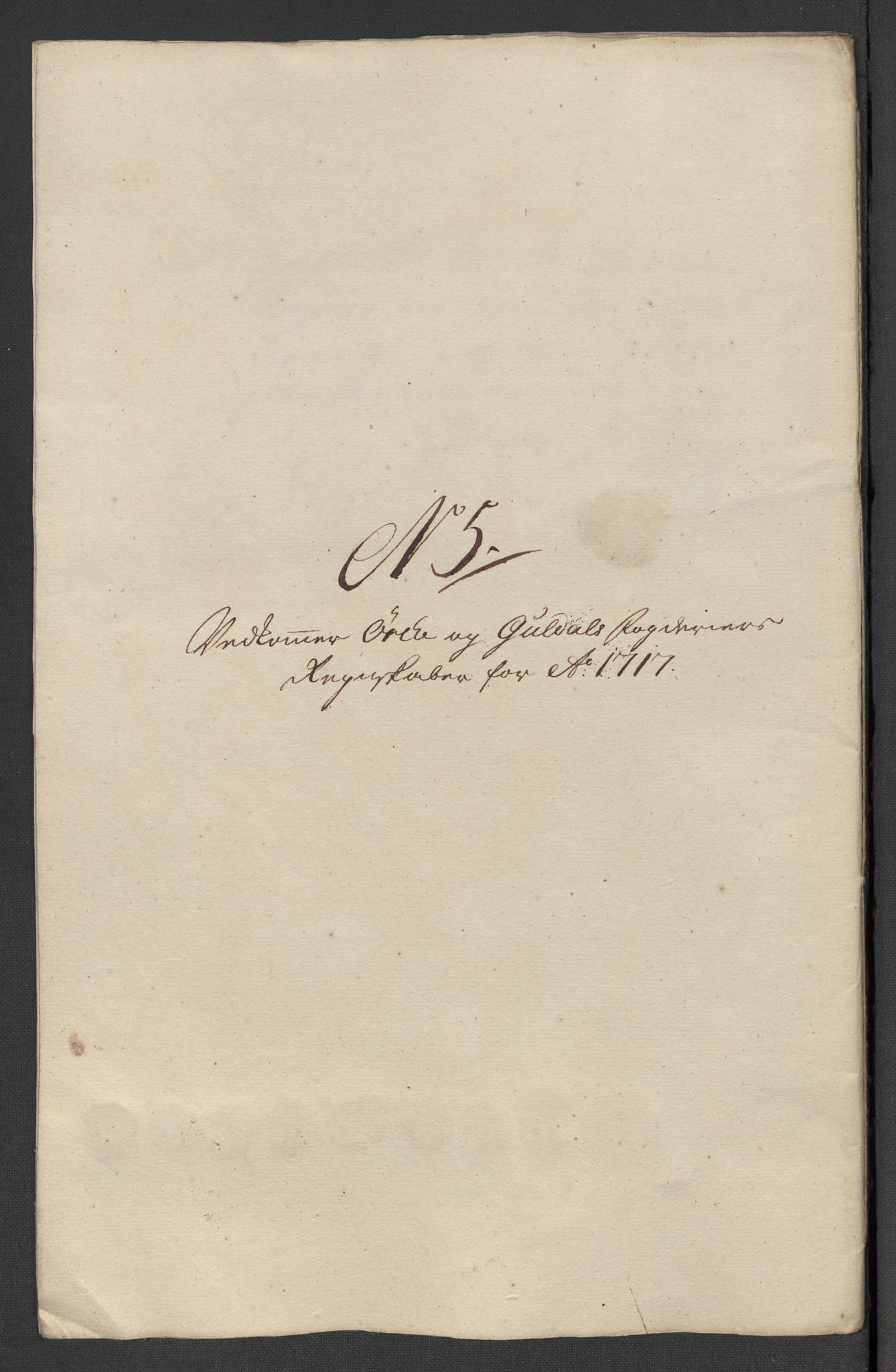 Rentekammeret inntil 1814, Reviderte regnskaper, Fogderegnskap, AV/RA-EA-4092/R60/L3969: Fogderegnskap Orkdal og Gauldal, 1717, s. 138