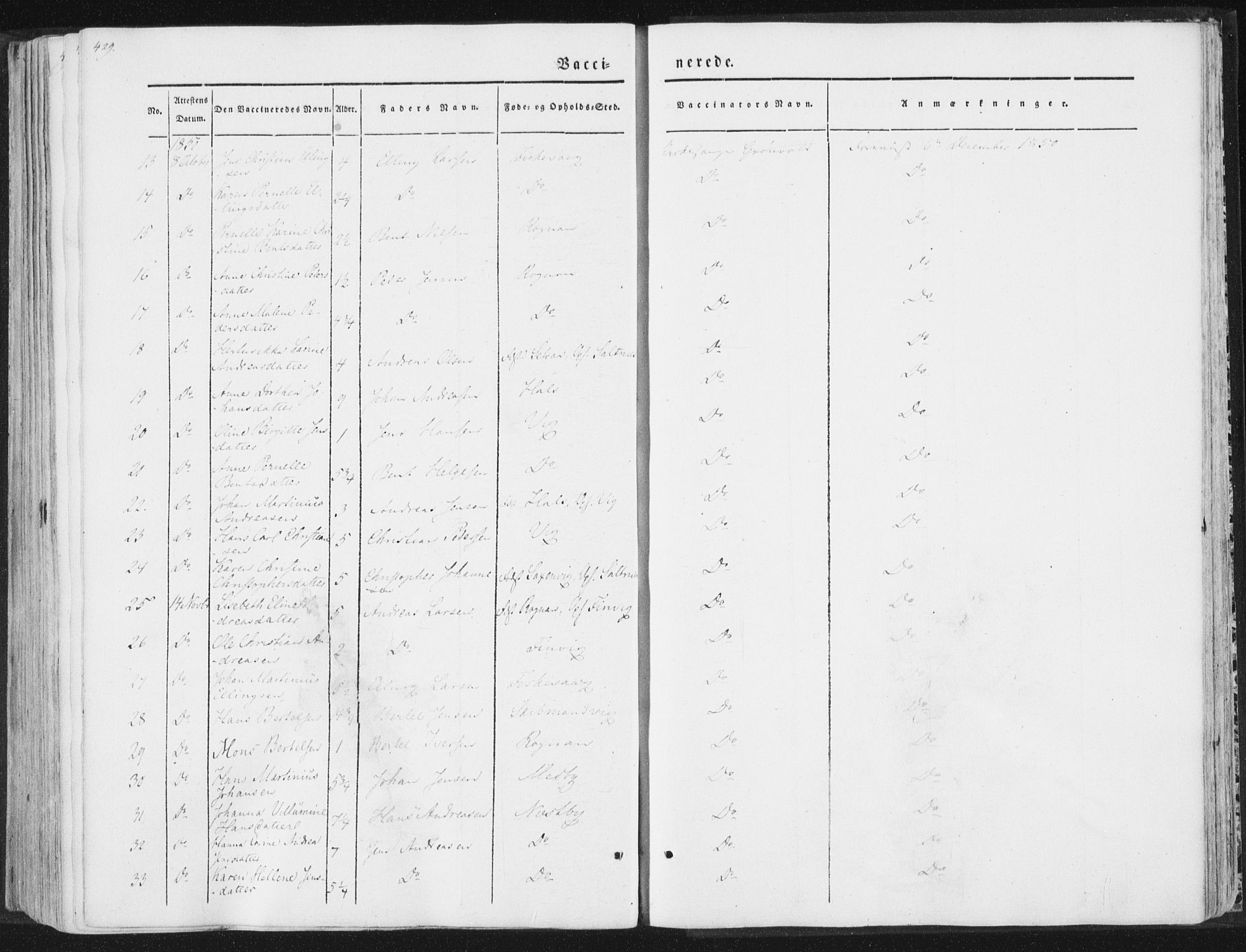 Ministerialprotokoller, klokkerbøker og fødselsregistre - Nordland, AV/SAT-A-1459/847/L0667: Ministerialbok nr. 847A07, 1842-1871, s. 429