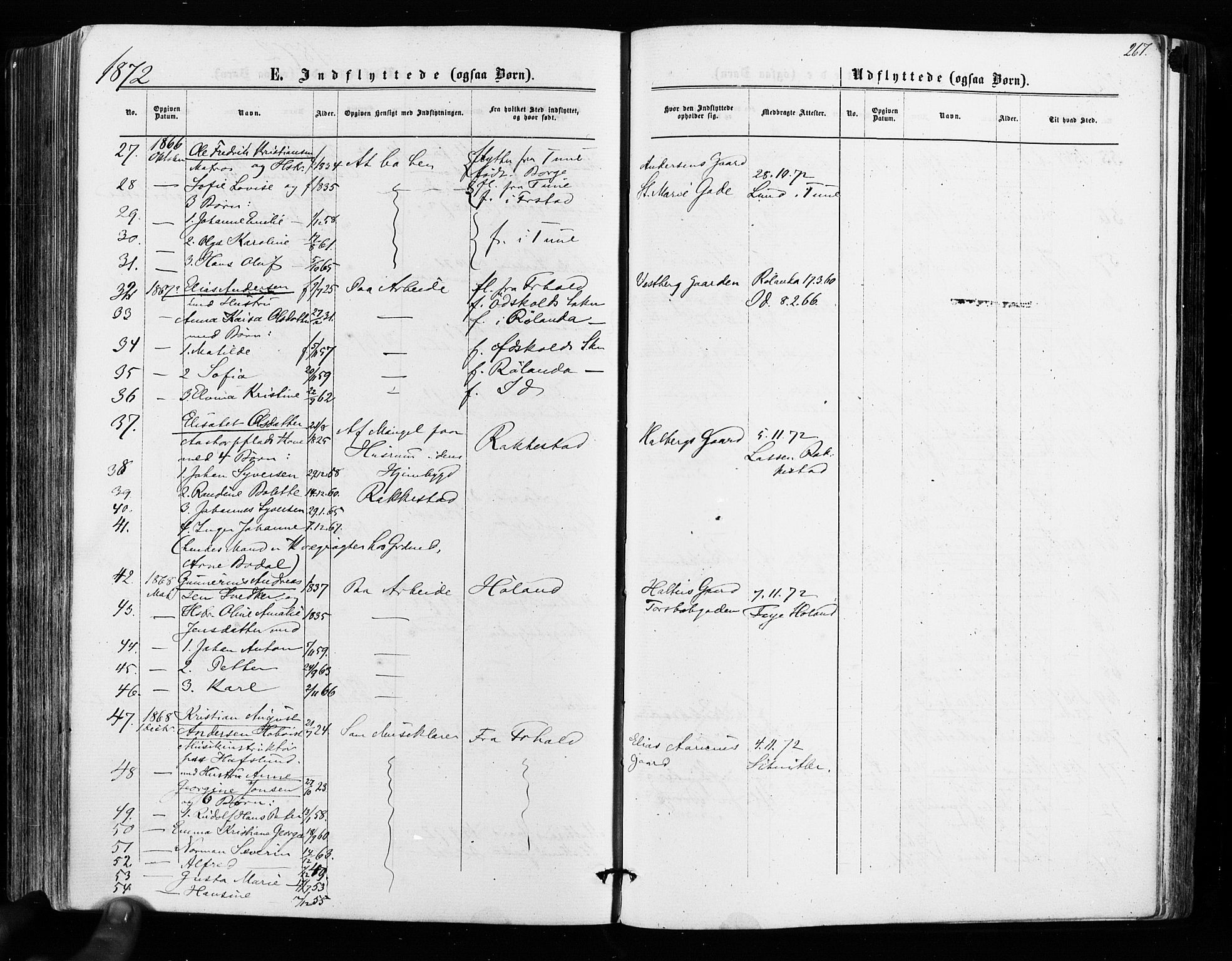 Sarpsborg prestekontor Kirkebøker, AV/SAO-A-2006/F/Fa/L0002: Ministerialbok nr. 2, 1869-1877, s. 267