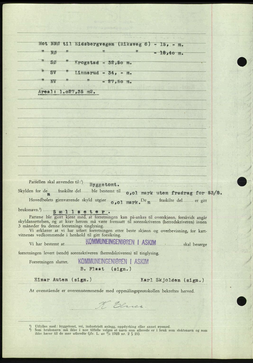 Rakkestad sorenskriveri, AV/SAO-A-10686/G/Gb/Gba/Gbab/L0012a: Pantebok nr. A12 I, 1945-1946, Dagboknr: 36/1946
