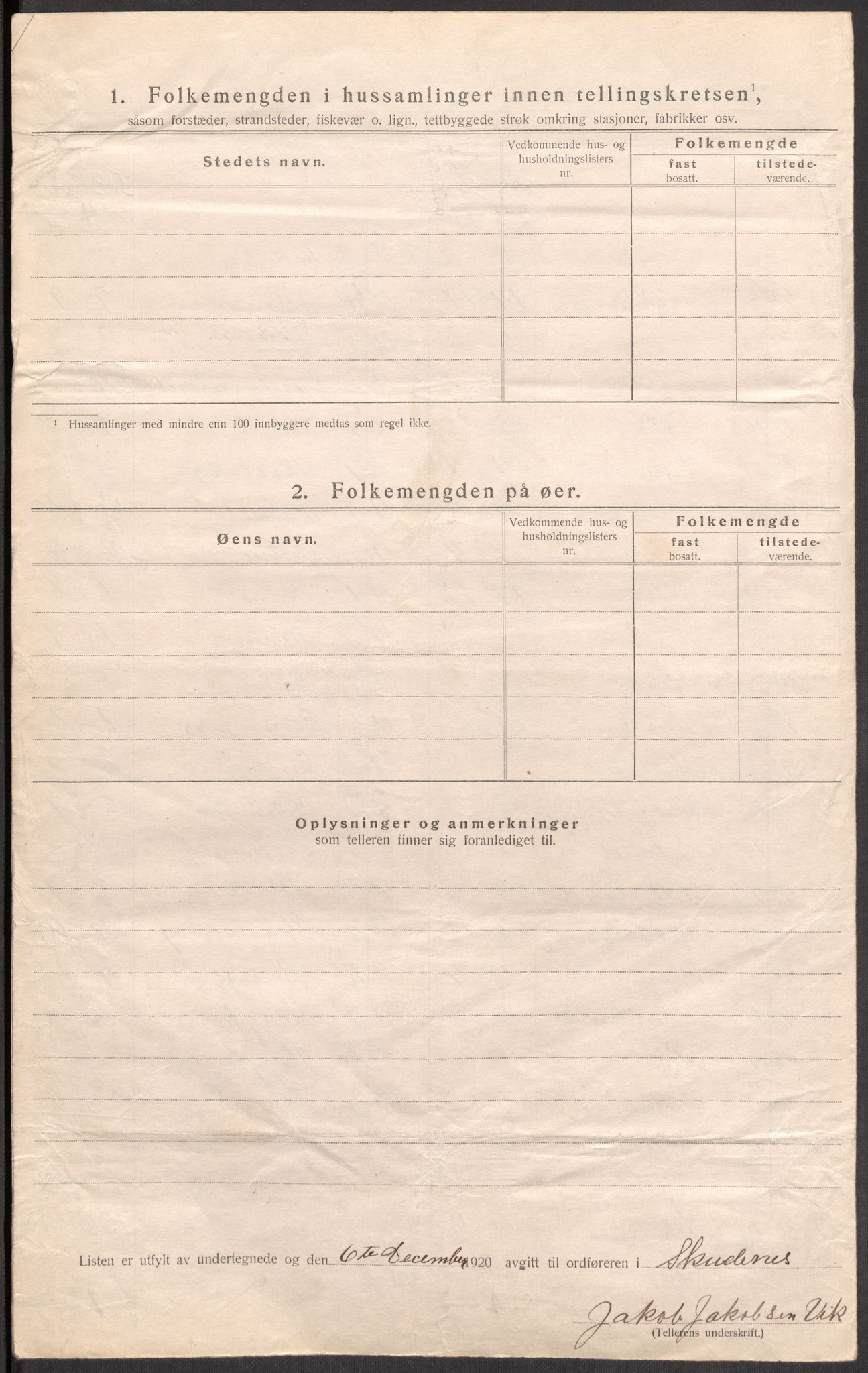 SAST, Folketelling 1920 for 1150 Skudenes herred, 1920, s. 14