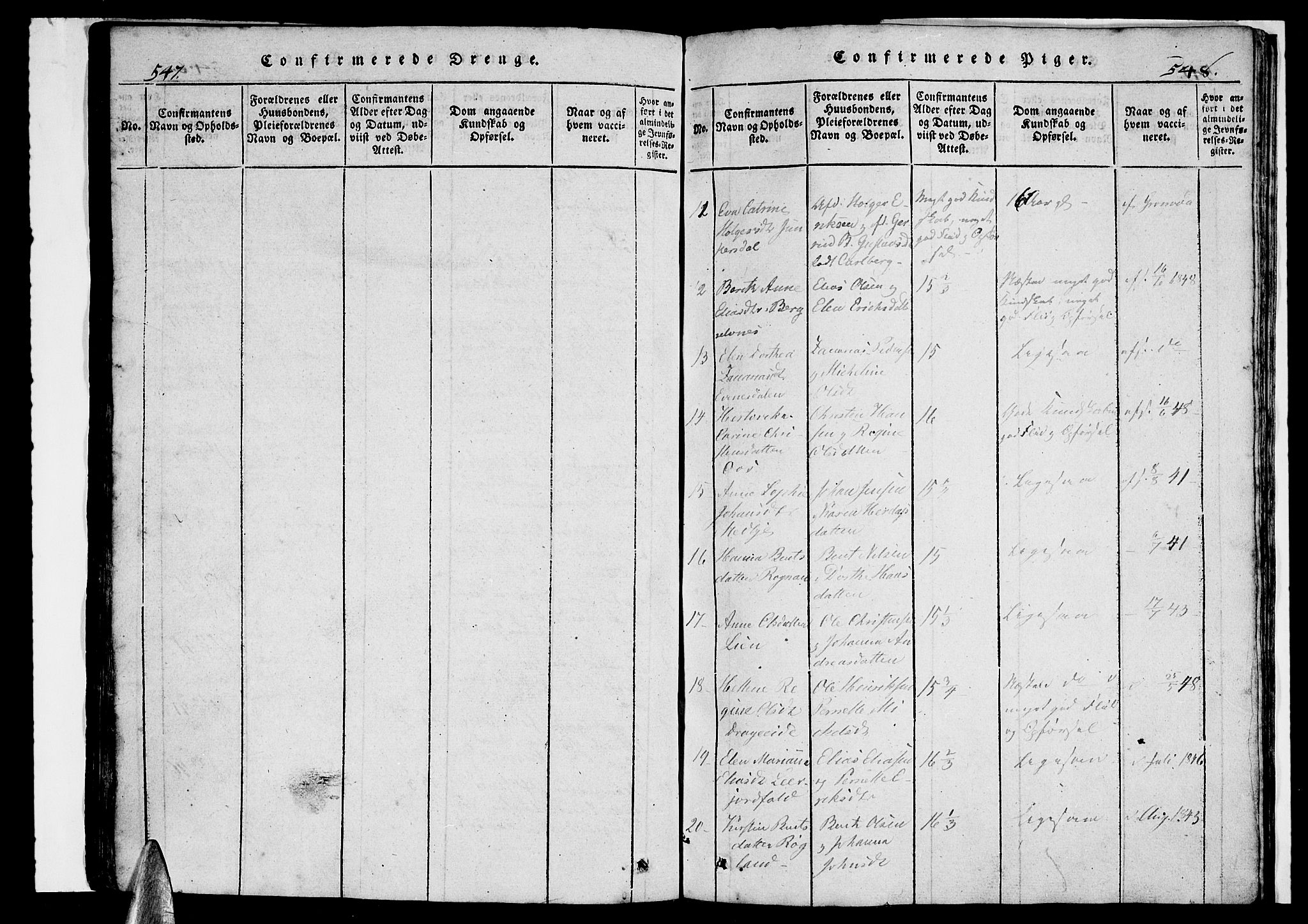 Ministerialprotokoller, klokkerbøker og fødselsregistre - Nordland, AV/SAT-A-1459/847/L0676: Klokkerbok nr. 847C04, 1821-1853, s. 547-548