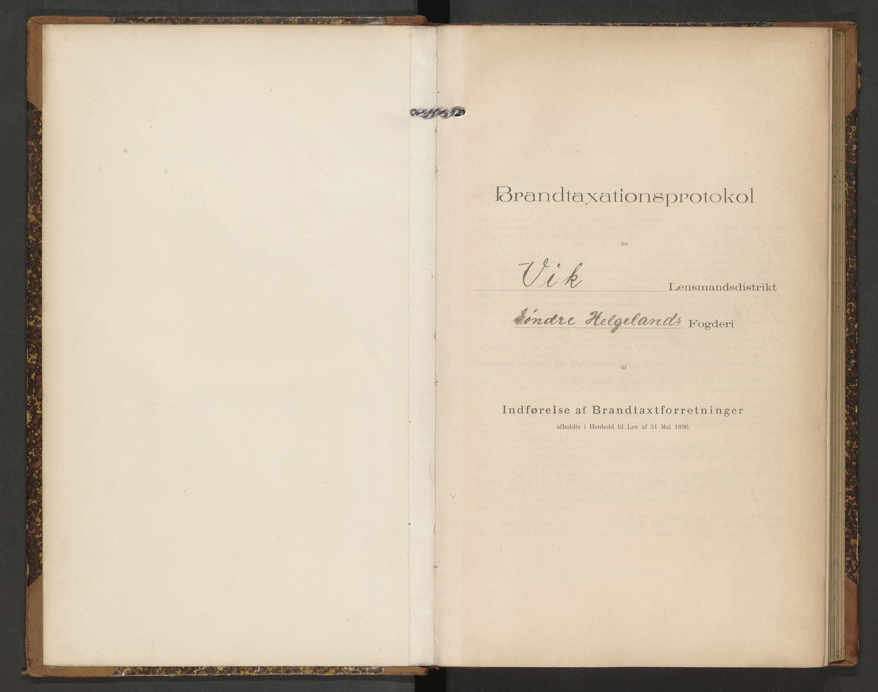 Norges Brannkasse Sømna/Vik, AV/SAT-A-5560/Fb/L0001: Branntakstprotokoll, 1902-1909