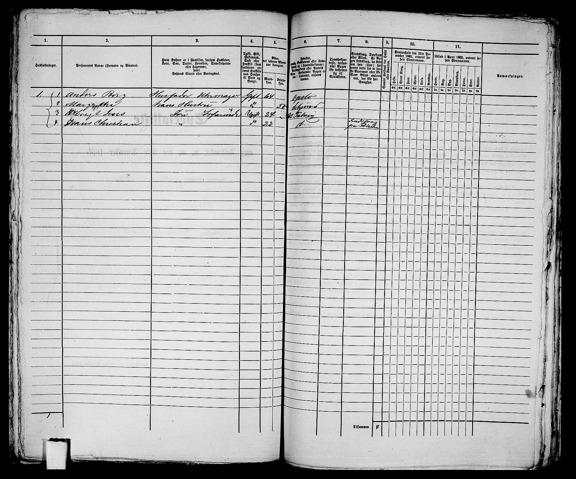 RA, Folketelling 1865 for 2001B Hammerfest prestegjeld, Hammerfest kjøpstad, 1865, s. 290