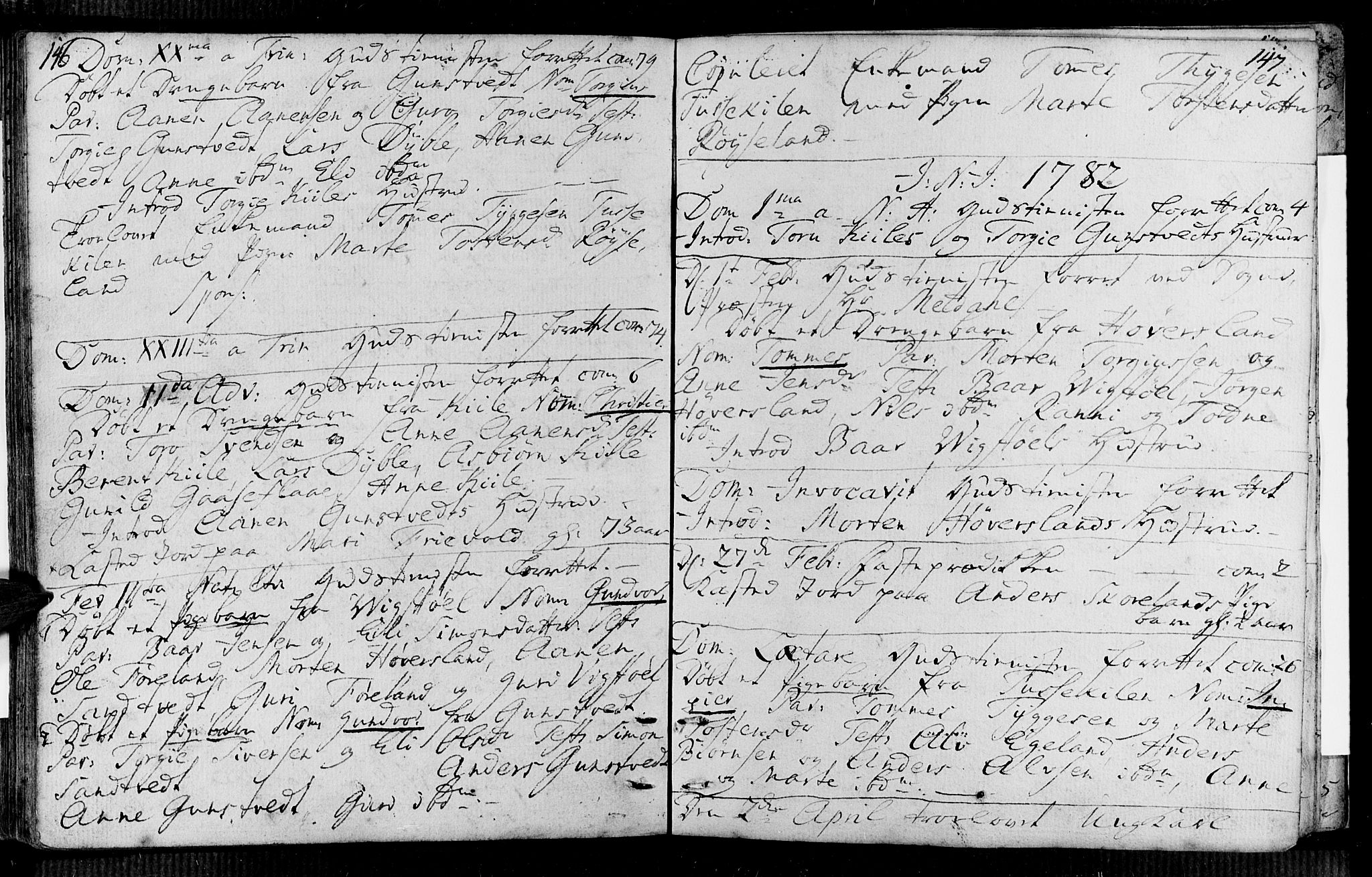 Vennesla sokneprestkontor, SAK/1111-0045/Fa/Faa/L0001: Ministerialbok nr. A 1, 1753-1785, s. 146-147