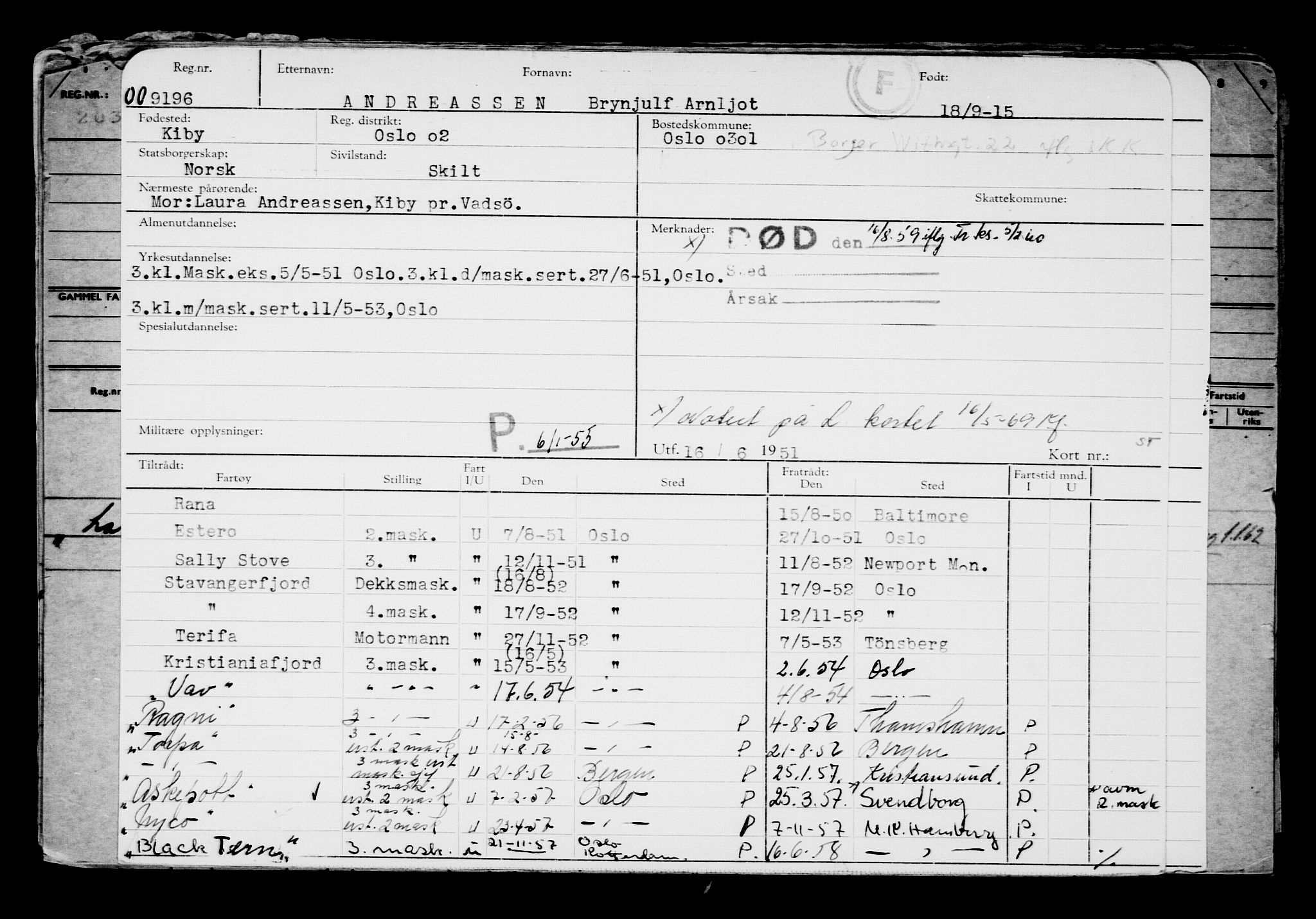 Direktoratet for sjømenn, AV/RA-S-3545/G/Gb/L0133: Hovedkort, 1915, s. 155