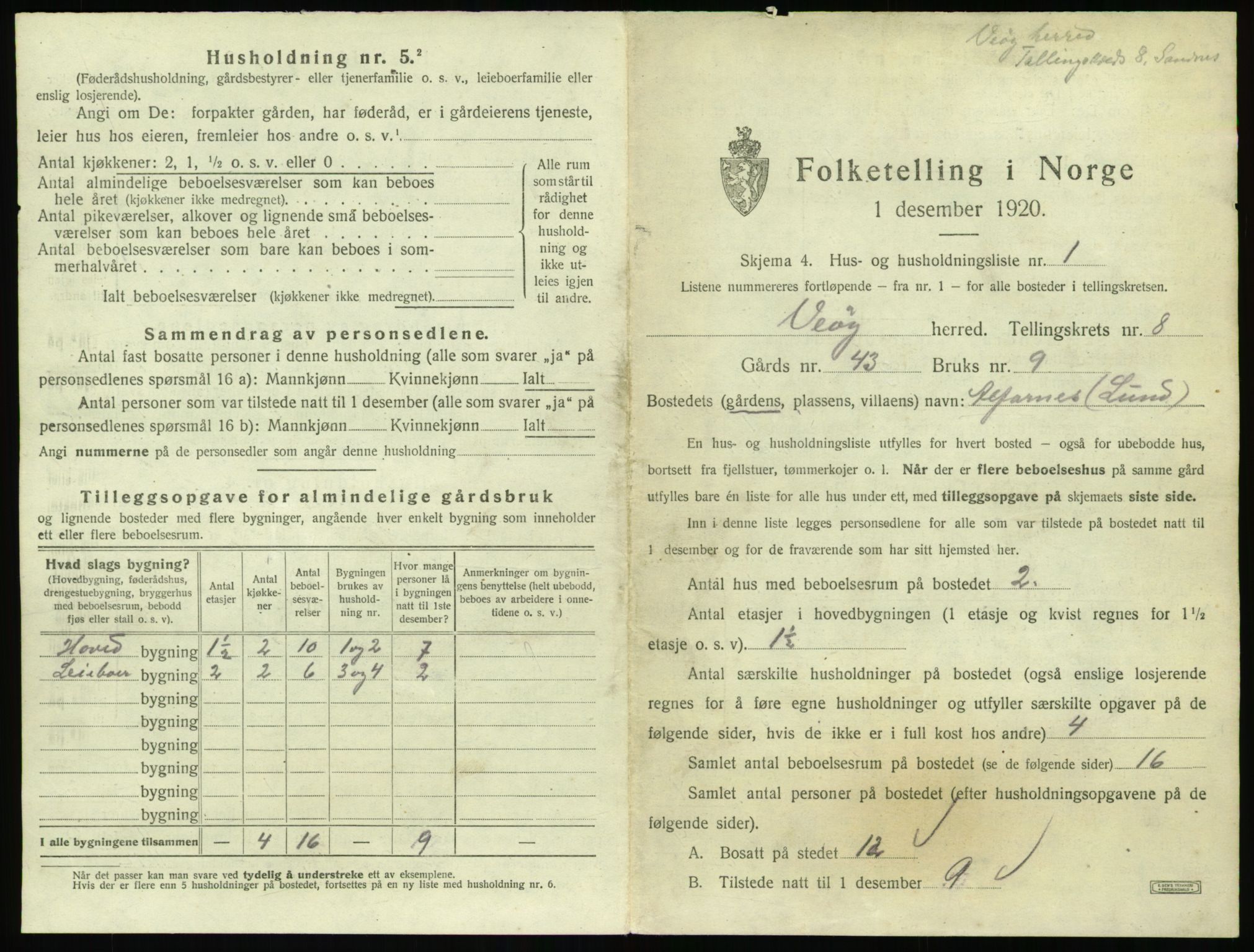 SAT, Folketelling 1920 for 1541 Veøy herred, 1920, s. 529