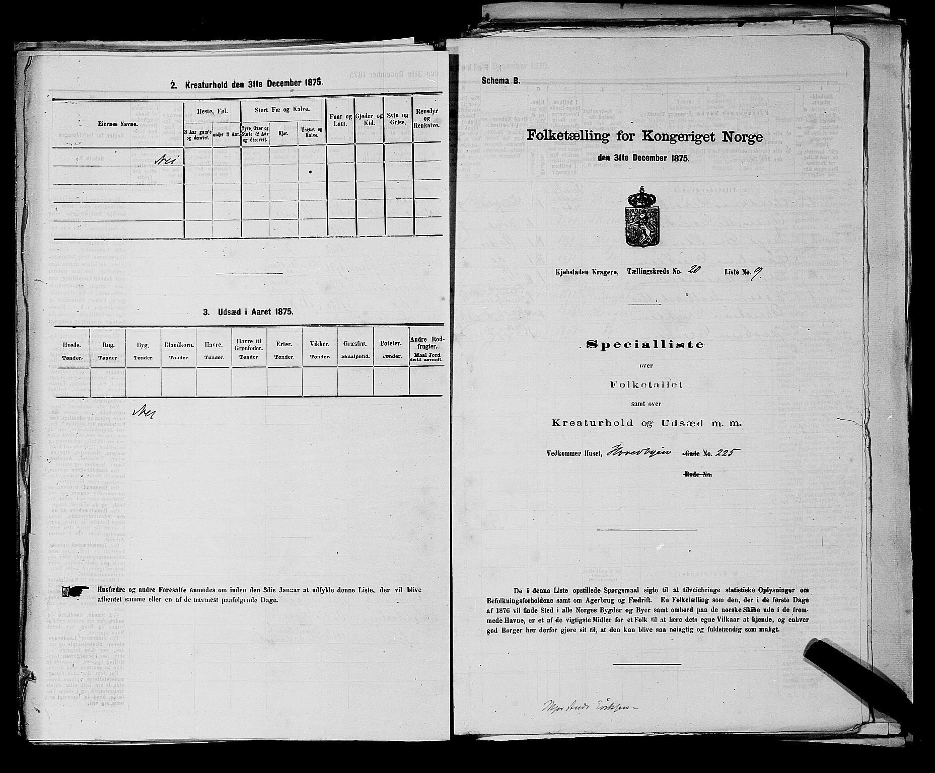 SAKO, Folketelling 1875 for 0801P Kragerø prestegjeld, 1875, s. 440