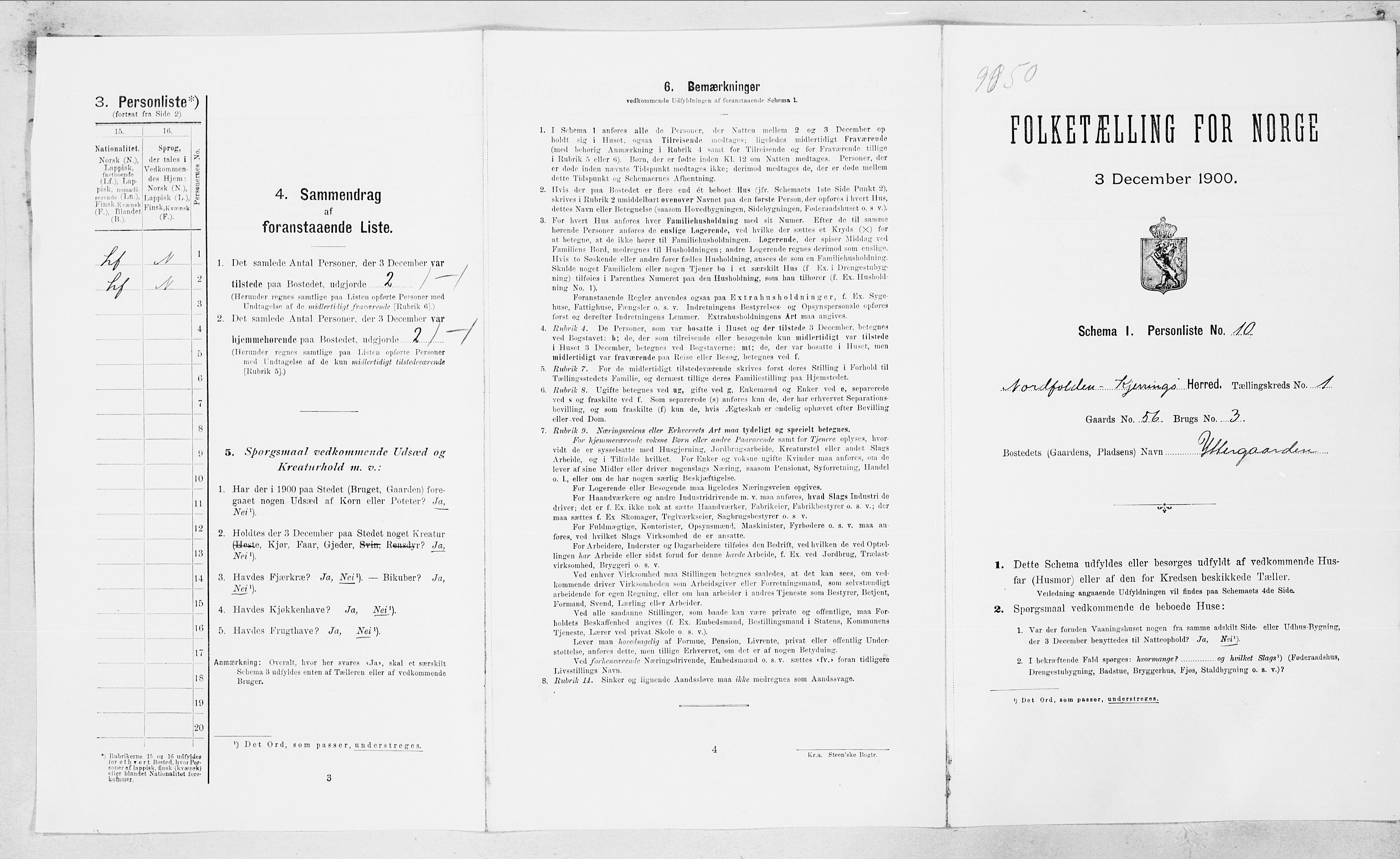 SAT, Folketelling 1900 for 1846 Nordfold-Kjerringøy herred, 1900, s. 36