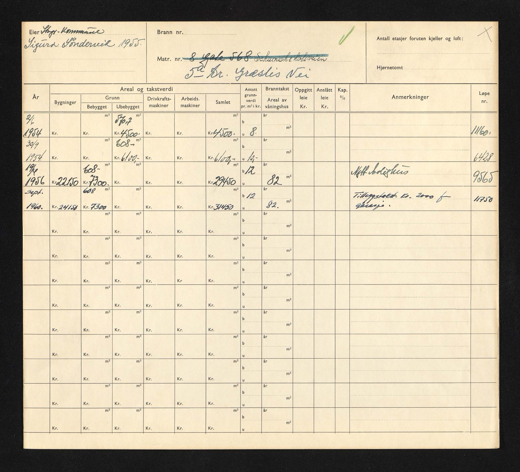 Stavanger kommune. Skattetakstvesenet, BYST/A-0440/F/Fa/Faa/L0009/0006: Skattetakstkort / Doktor Lassens gate 6 - Domkirkeplassen - Dr. Græslis vei 17