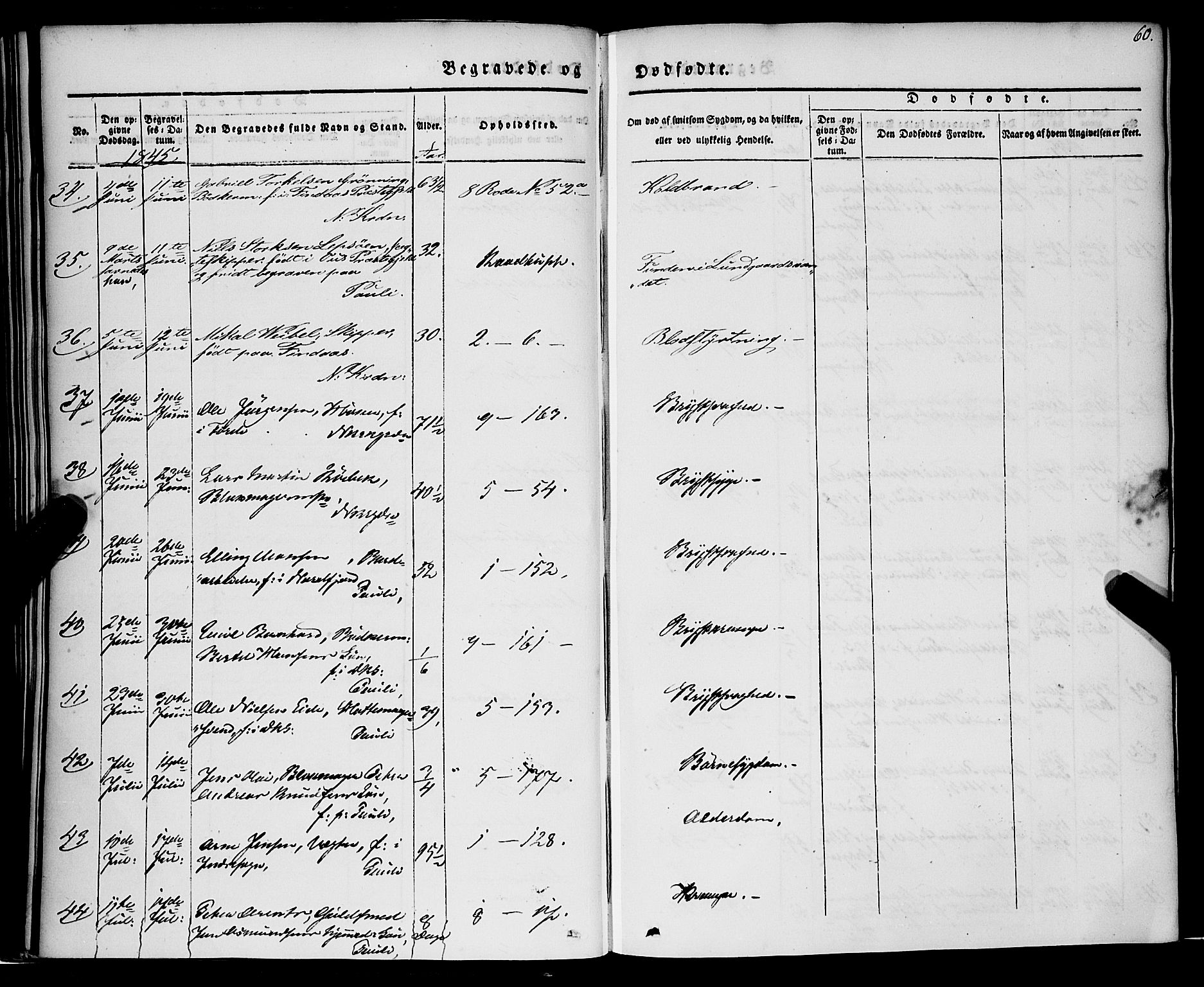 Nykirken Sokneprestembete, AV/SAB-A-77101/H/Haa/L0041: Ministerialbok nr. E 1, 1833-1850, s. 60