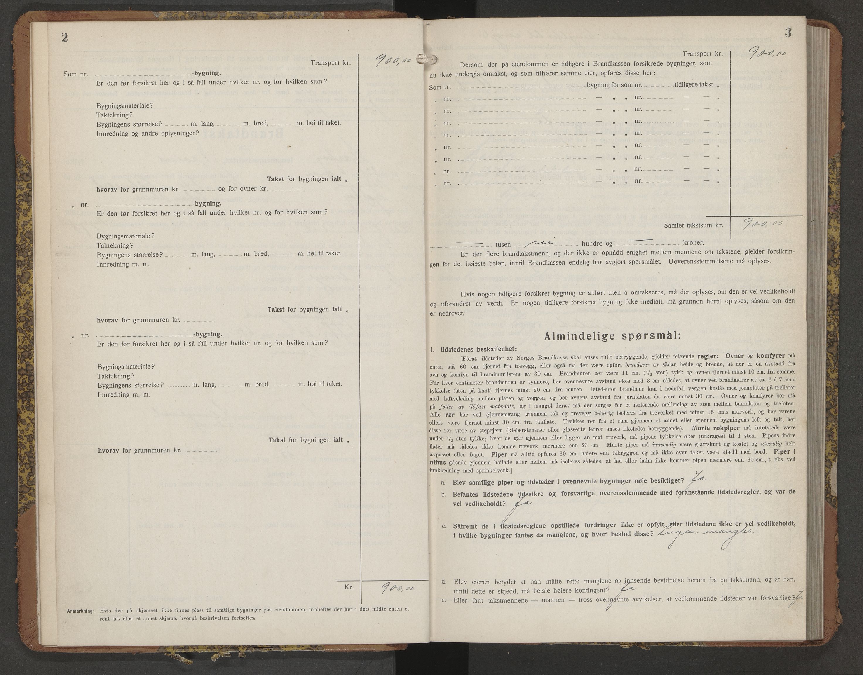 Bjarkøy lensmannskontor, AV/SATØ-SATØ-61/F/Fq/Fqa/L0146: Branntakstprotokoll, 1932-1940