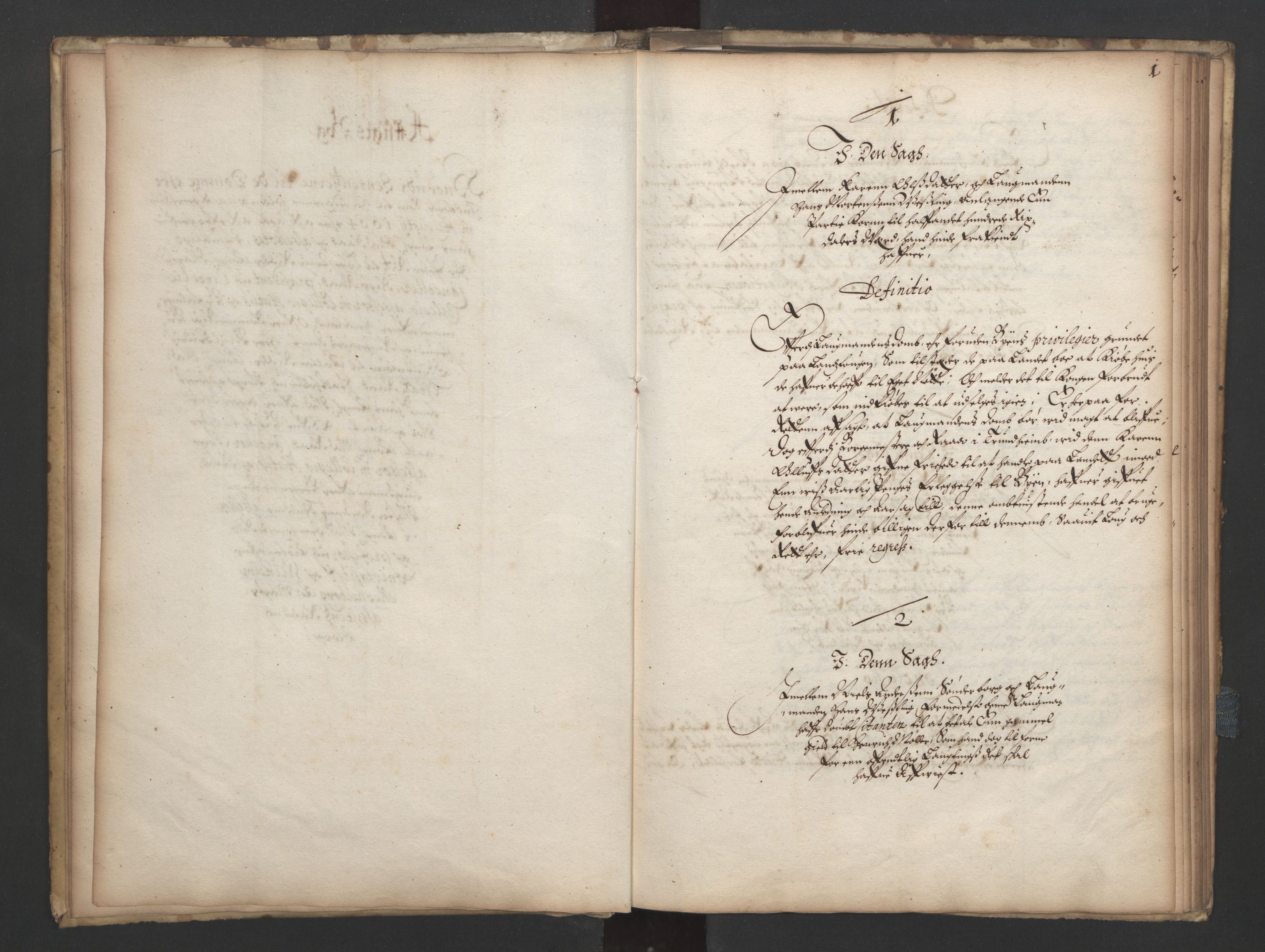 Herredagen 1539-1664  (Kongens Retterting), RA/EA-2882/A/L0025: Avsiktsbok   Stevningsbok, 1664, s. 0b-1a