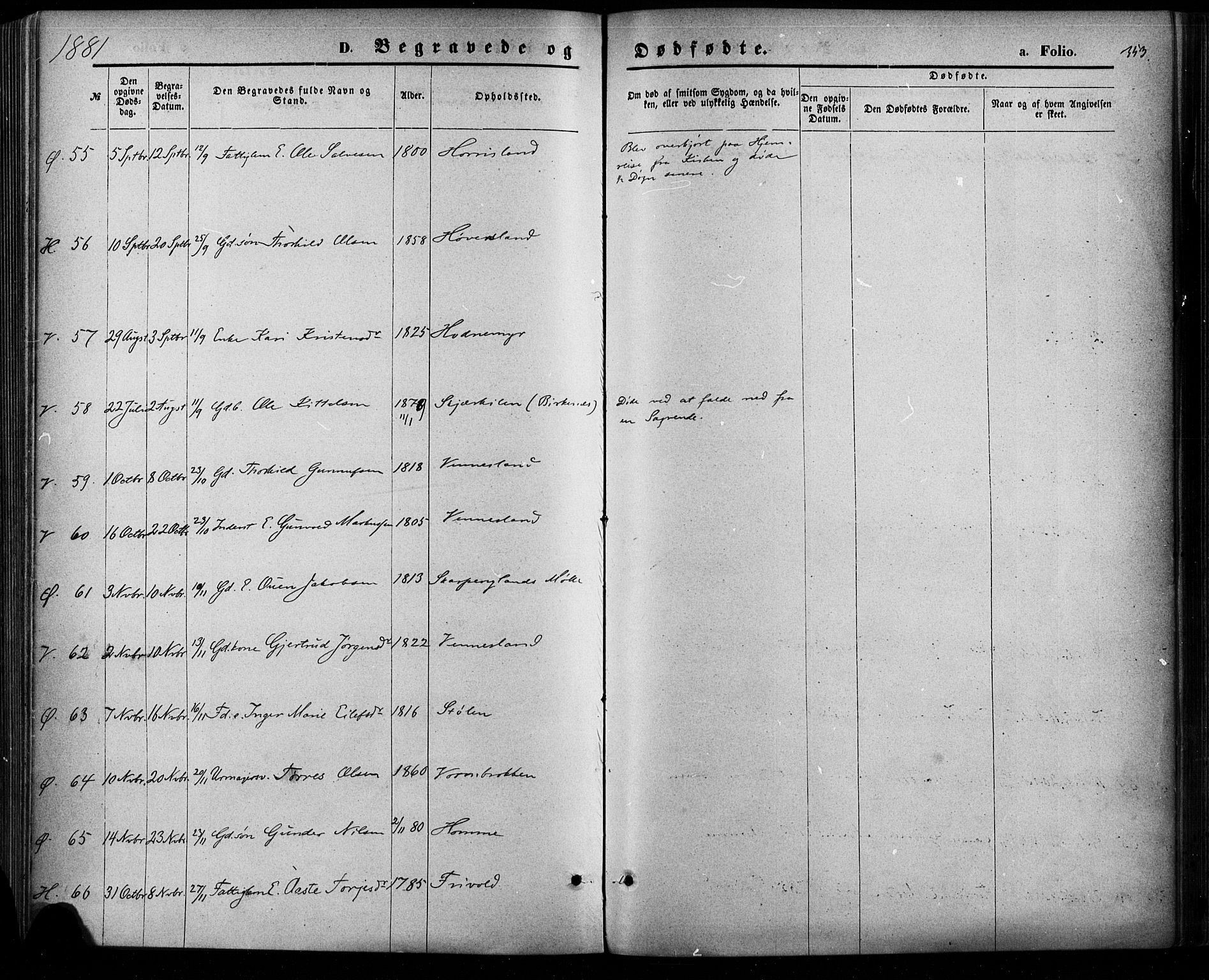 Vennesla sokneprestkontor, SAK/1111-0045/Fa/Fac/L0008: Ministerialbok nr. A 8, 1874-1883, s. 353