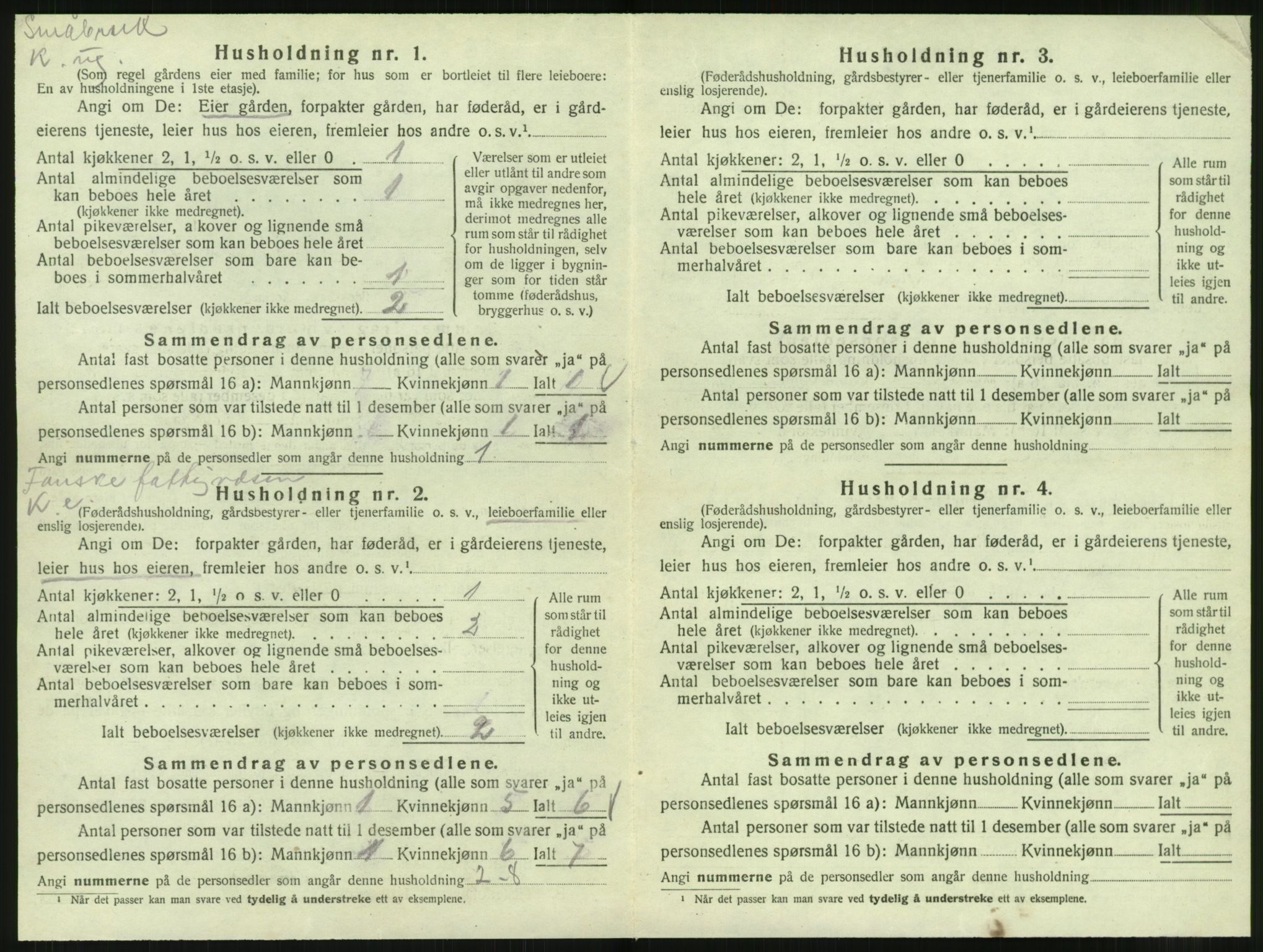 SAT, Folketelling 1920 for 1841 Fauske herred, 1920, s. 1989
