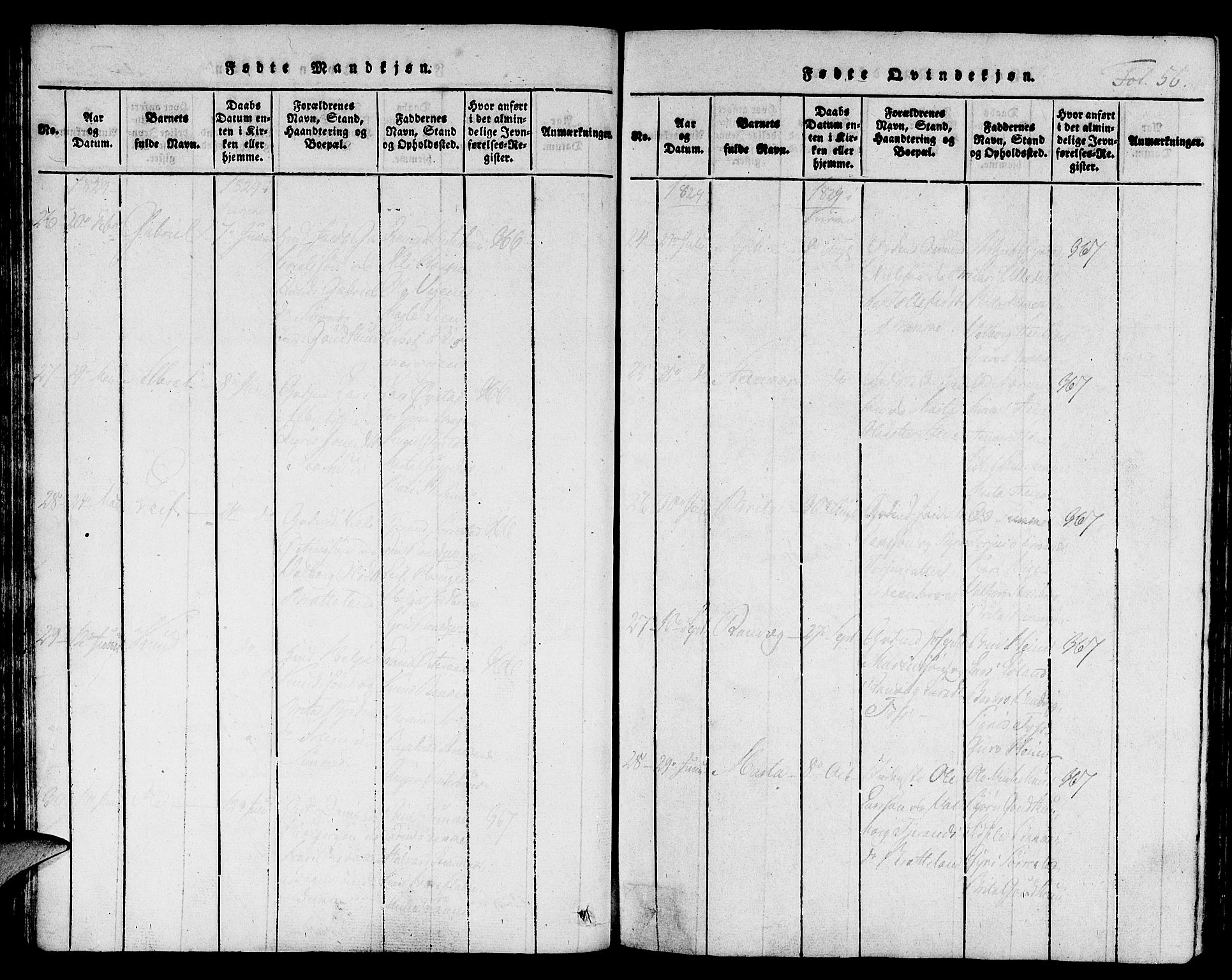 Suldal sokneprestkontor, AV/SAST-A-101845/01/IV/L0006: Ministerialbok nr. A 6, 1816-1836, s. 56