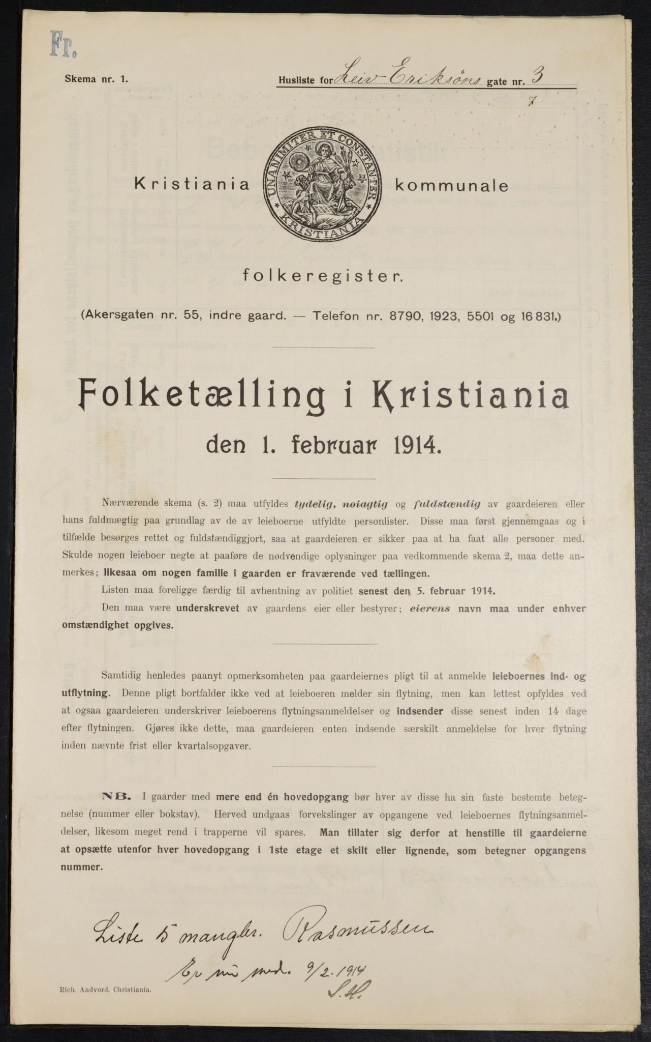 OBA, Kommunal folketelling 1.2.1914 for Kristiania, 1914, s. 57351