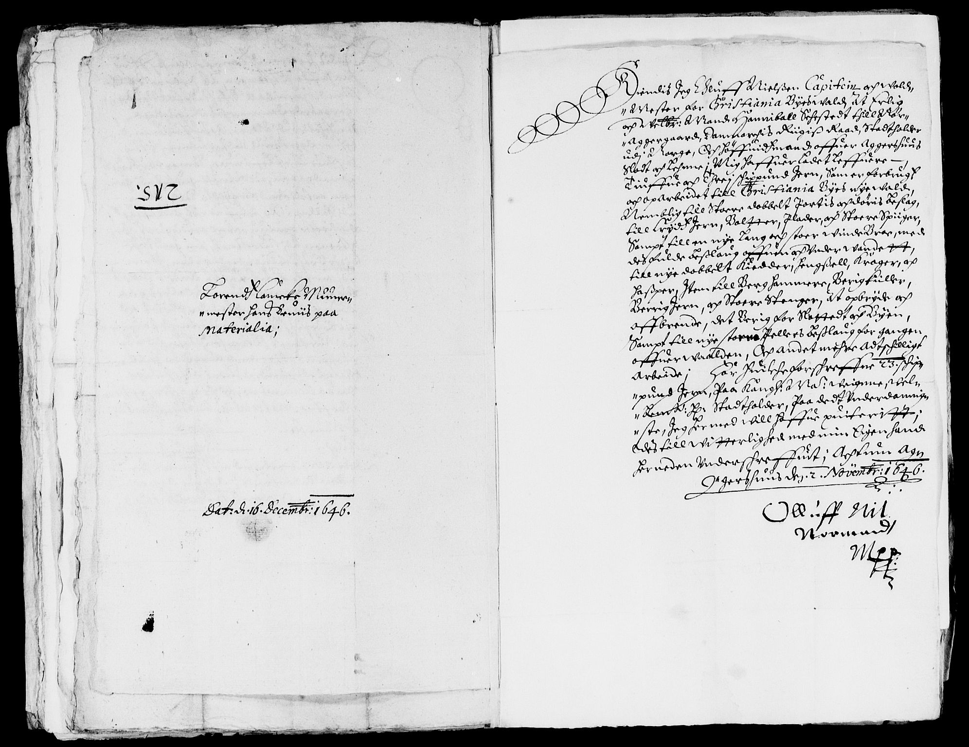 Rentekammeret inntil 1814, Reviderte regnskaper, Lensregnskaper, AV/RA-EA-5023/R/Rb/Rba/L0185: Akershus len, 1645-1646