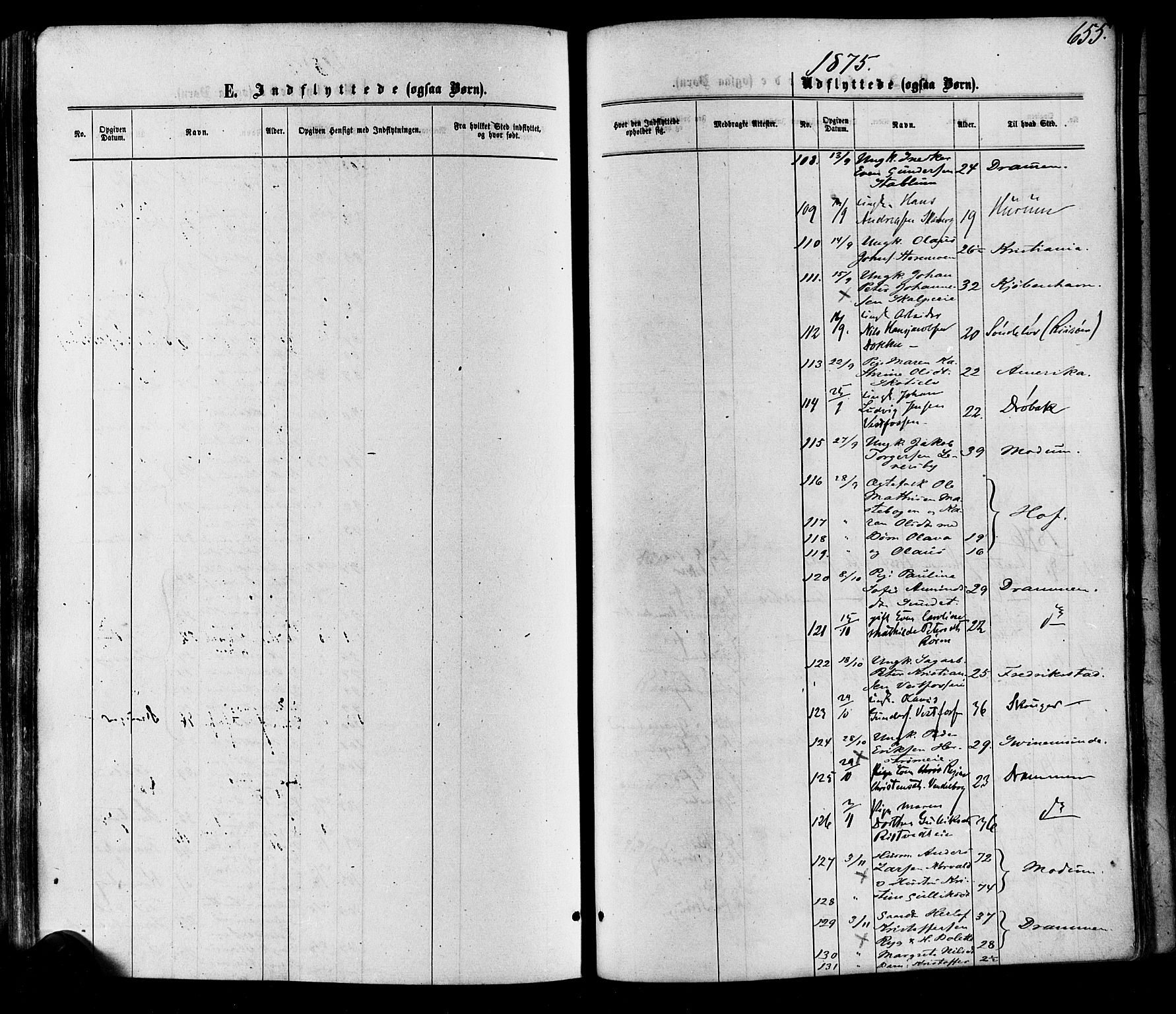 Eiker kirkebøker, AV/SAKO-A-4/F/Fa/L0017: Ministerialbok nr. I 17, 1869-1877, s. 655