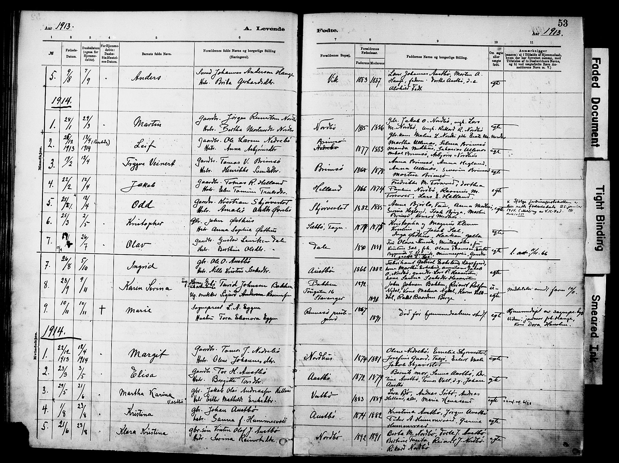 Rennesøy sokneprestkontor, AV/SAST-A -101827/H/Ha/Haa/L0012: Ministerialbok nr. A 13, 1885-1917, s. 53