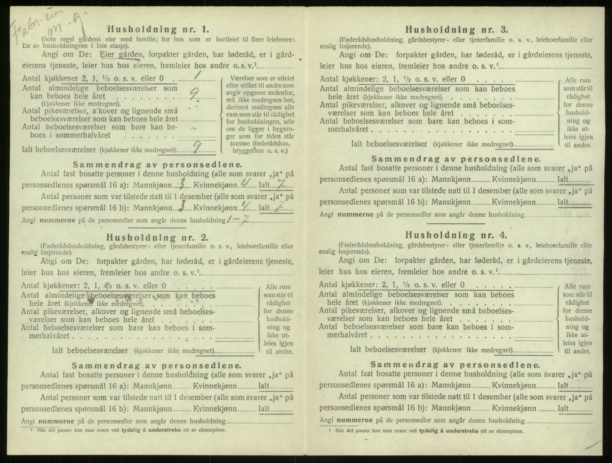 SAB, Folketelling 1920 for 1250 Haus herred, 1920, s. 1132