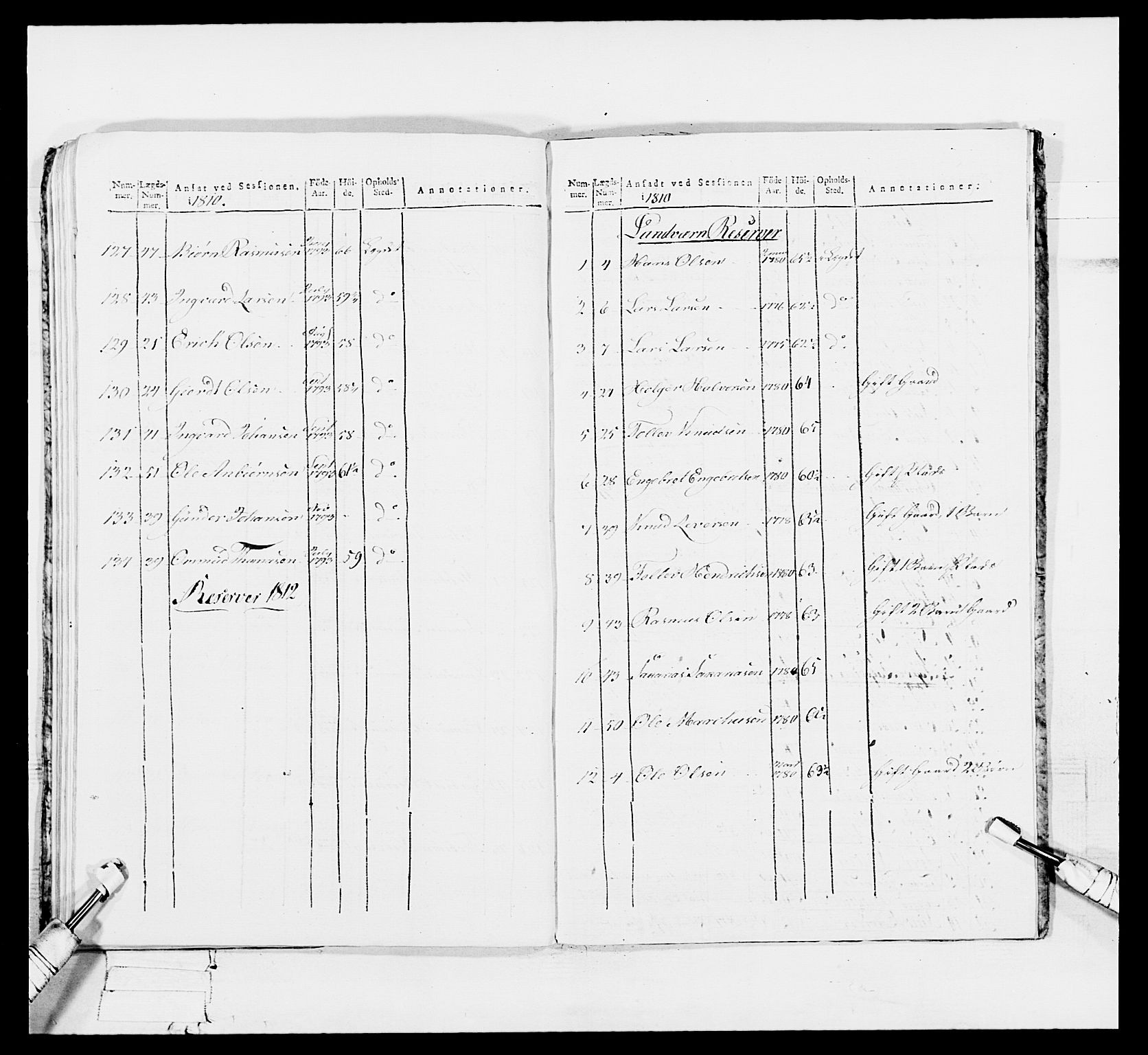 Generalitets- og kommissariatskollegiet, Det kongelige norske kommissariatskollegium, AV/RA-EA-5420/E/Eh/L0113: Vesterlenske nasjonale infanteriregiment, 1812, s. 580