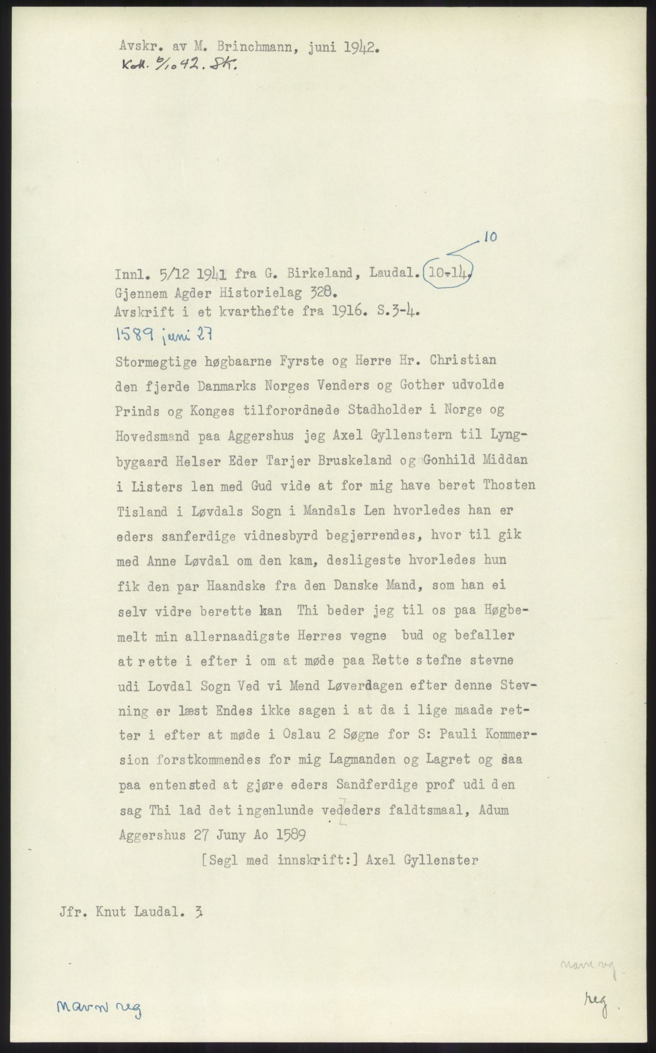 Samlinger til kildeutgivelse, Diplomavskriftsamlingen, AV/RA-EA-4053/H/Ha, s. 687